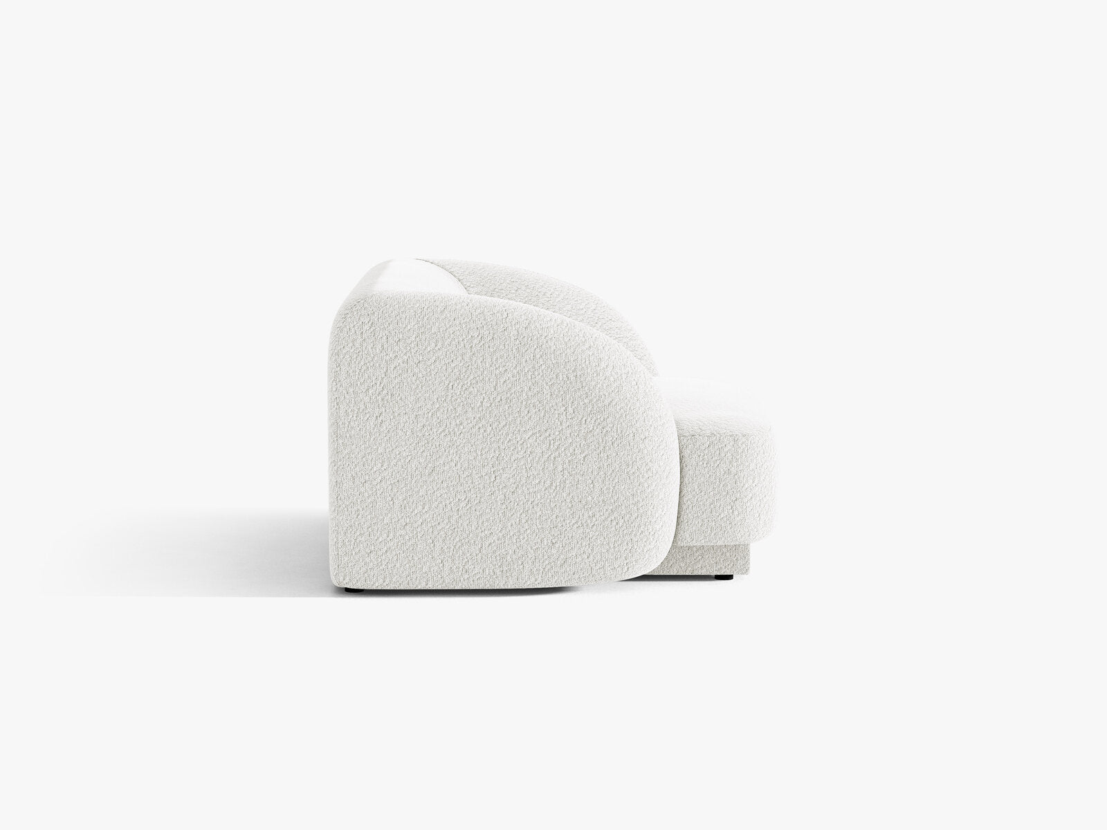 Micadoni Sessel Miley 1-Sitzer Boucle Baloo Weiß