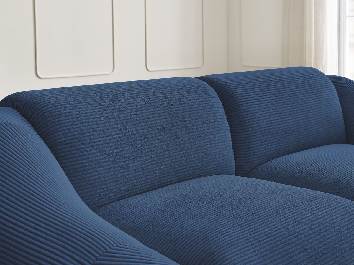 Bobochic Tina Sofa 2-Sitzer Cordsamt Dunkelblau
