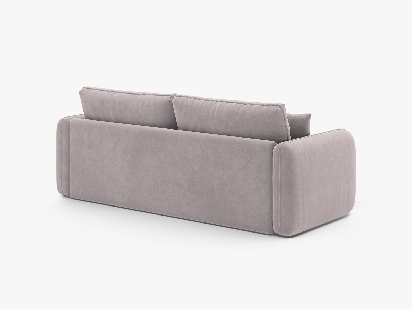 Micadoni Sofa mit Schlaffunktion Dormi 3-Sitzer Samt Salvador Hellgrau