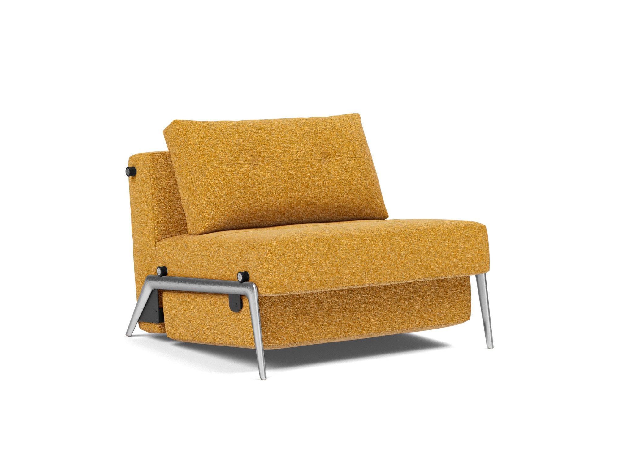 Schlafsessel Cubed 90 Boucle Skandi 536-Ochre Beine Aluminium