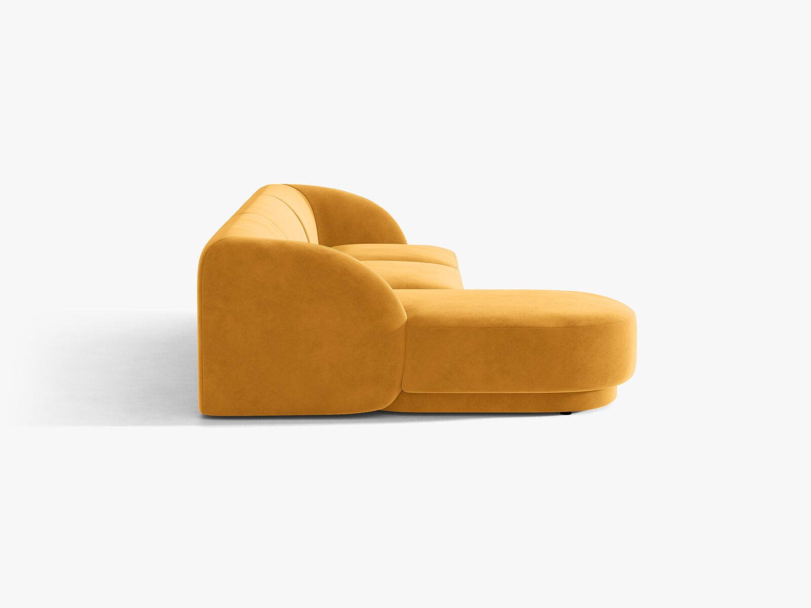 Micadoni Ecksofa Miley 4-Sitzer Links Samt Venus Gelb