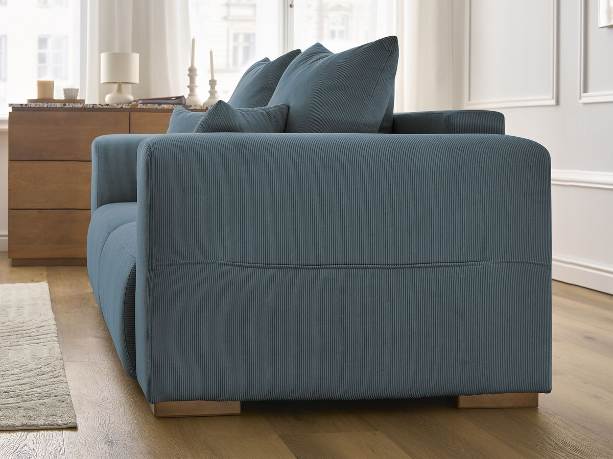 Bobochic Sidonie Sofa 2-Sitzer Cordsamt Dunkelblau