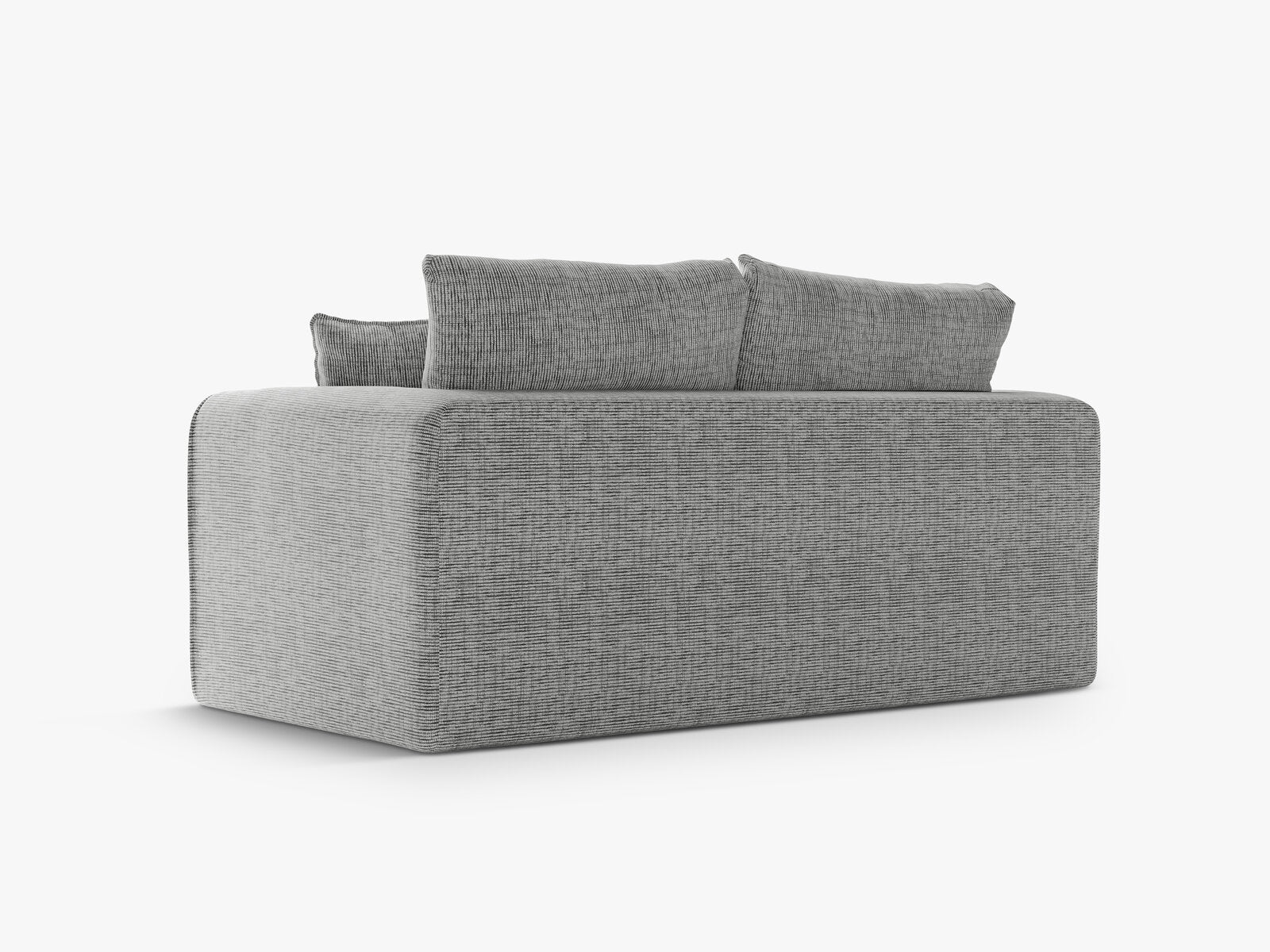 Micadoni Sofa Lido 2-Sitzer Strukturierter Stoff Warmes Grau