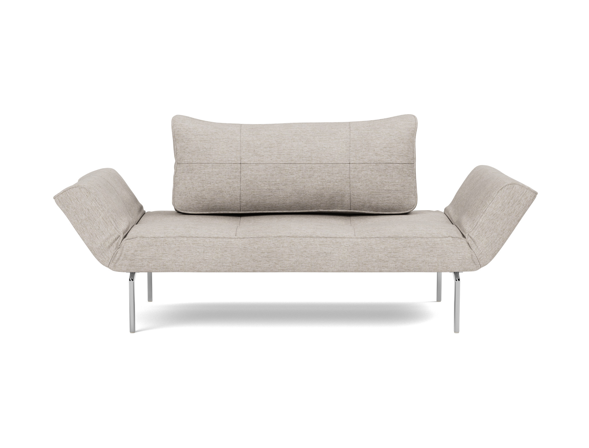 Tagesbett Zeal Chenille Yuveno 471-Sand Beine Straw Aluminium
