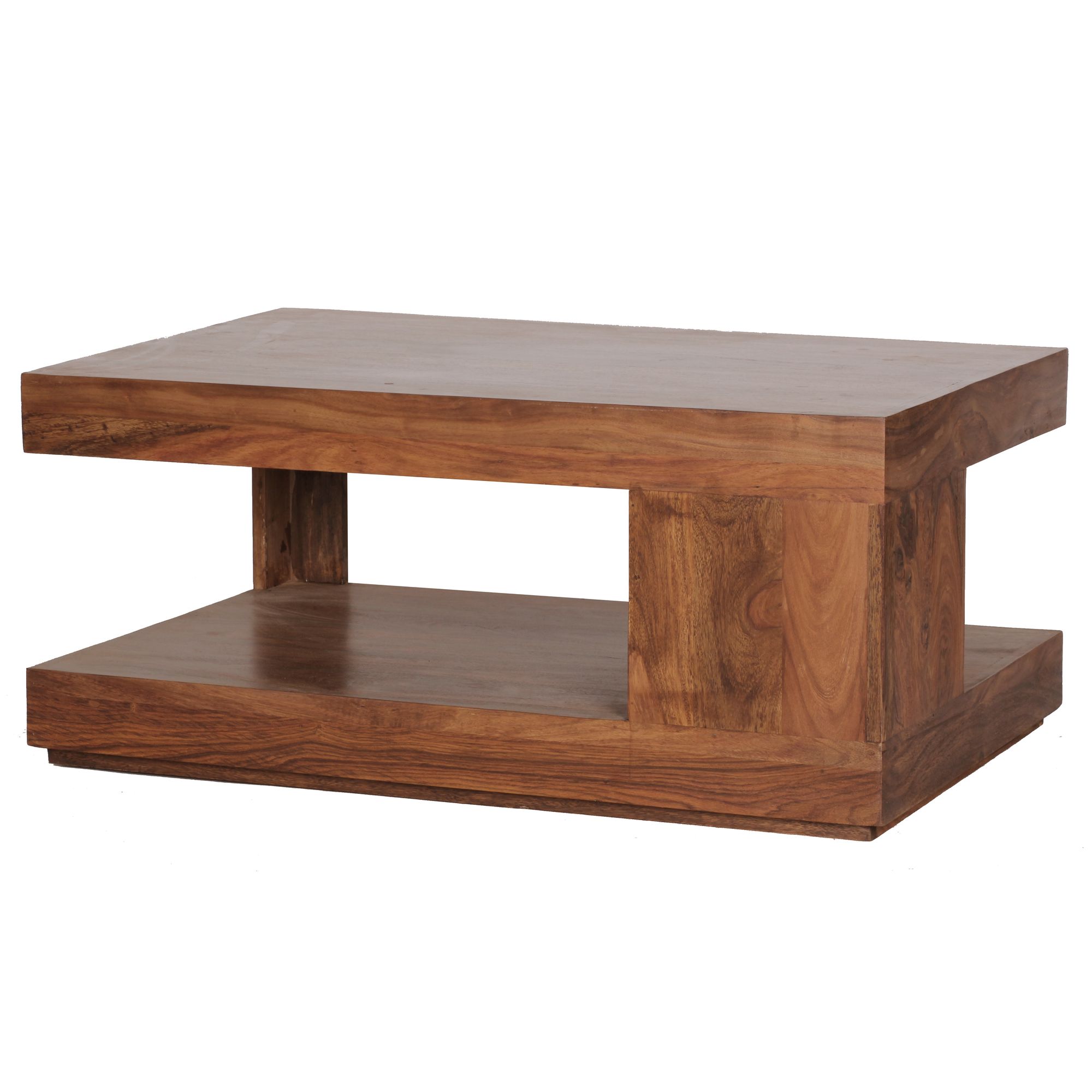 Couchtisch Kalsoy Massivholz Dunkelbraun 90 × 60 × 40 cm