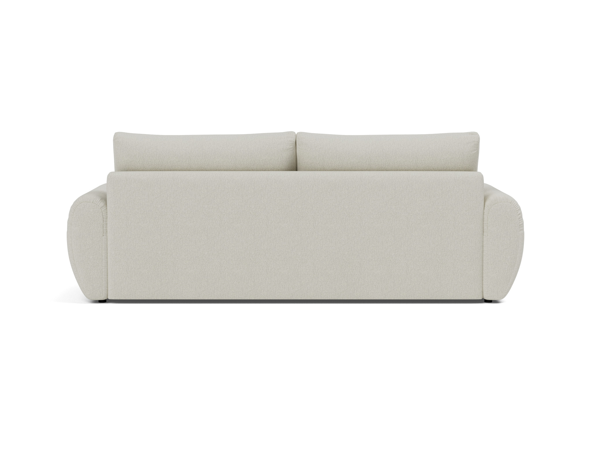 Schlafsofa Norum mit Curve-Armlehnen Flachgewebe Mixed Dance 527-Natural