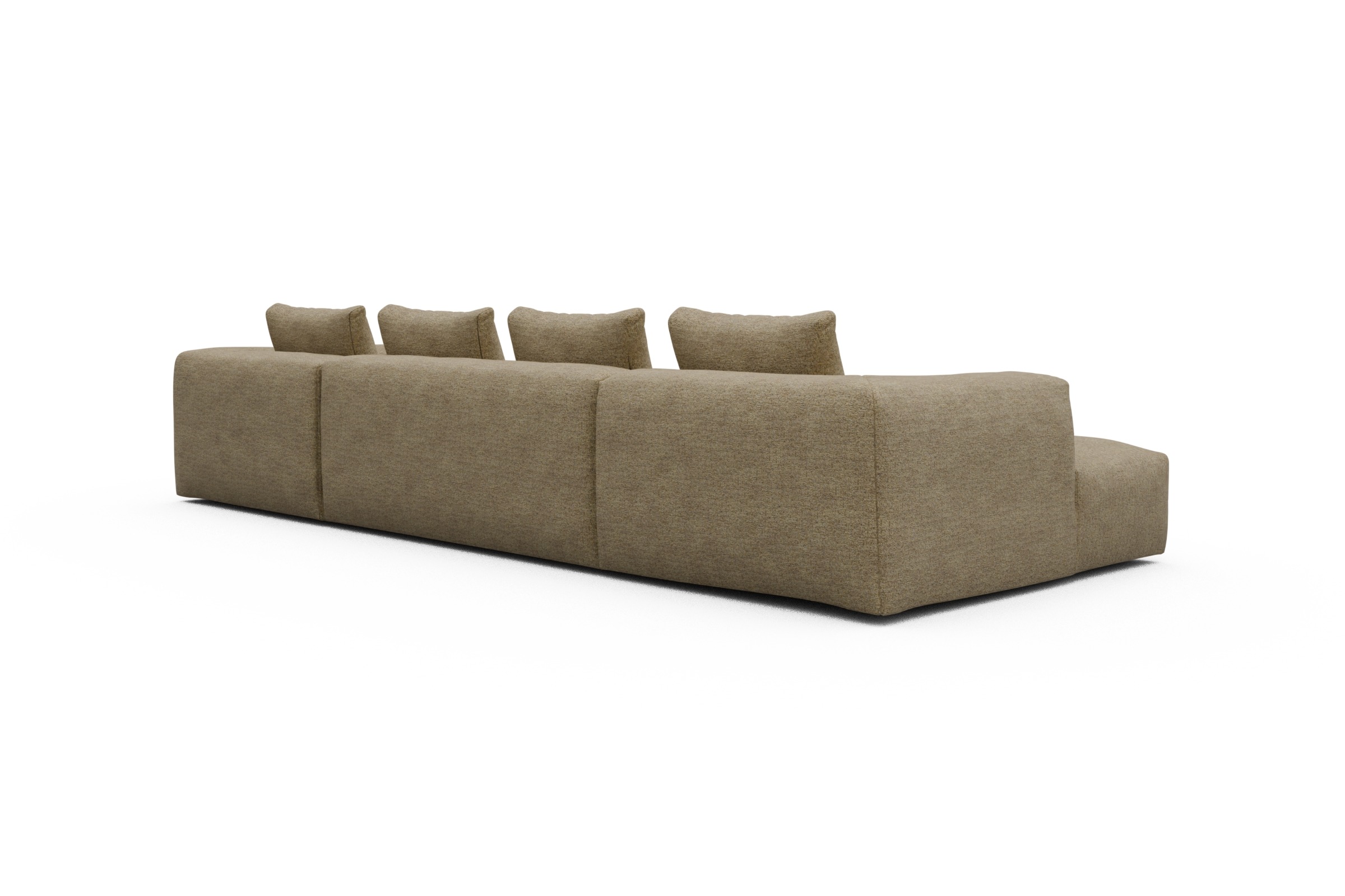 Wohnlandschaft Fred Relax-Ecke rechts mit 2-Sitzer und Chaiselongue links Carreno-Silician-Yellow