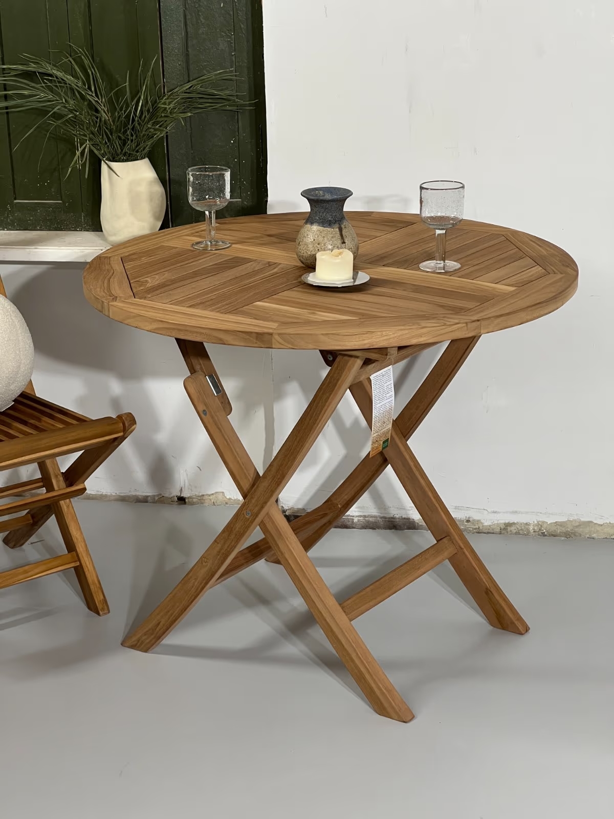 Sunny Smart Klapptisch York rund Teakholz natur 90cm