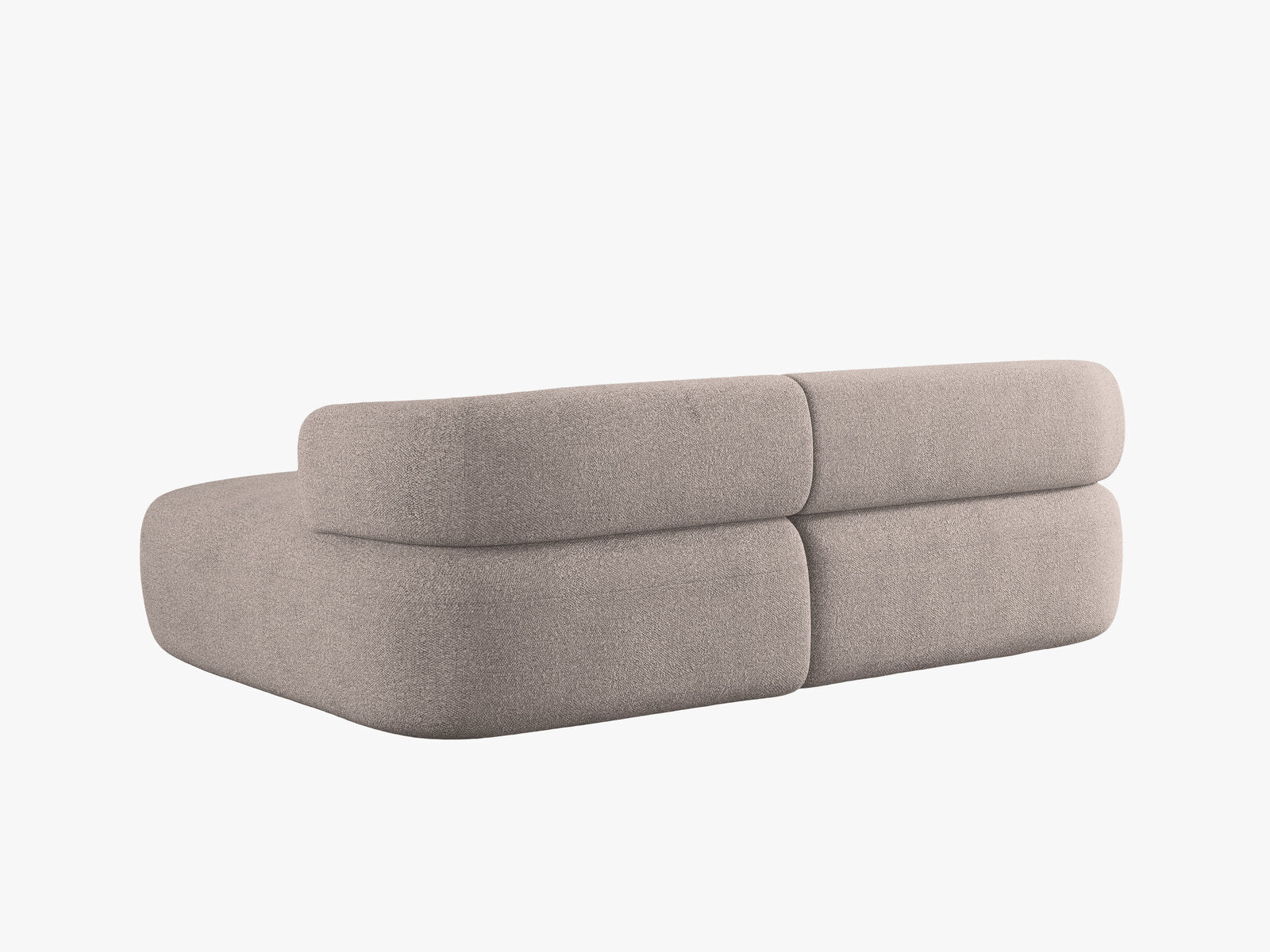 Micadoni 5-Sitzer Ecksofa Jenny Kleine Version Rechts Boucle Now or Never Hellbraun