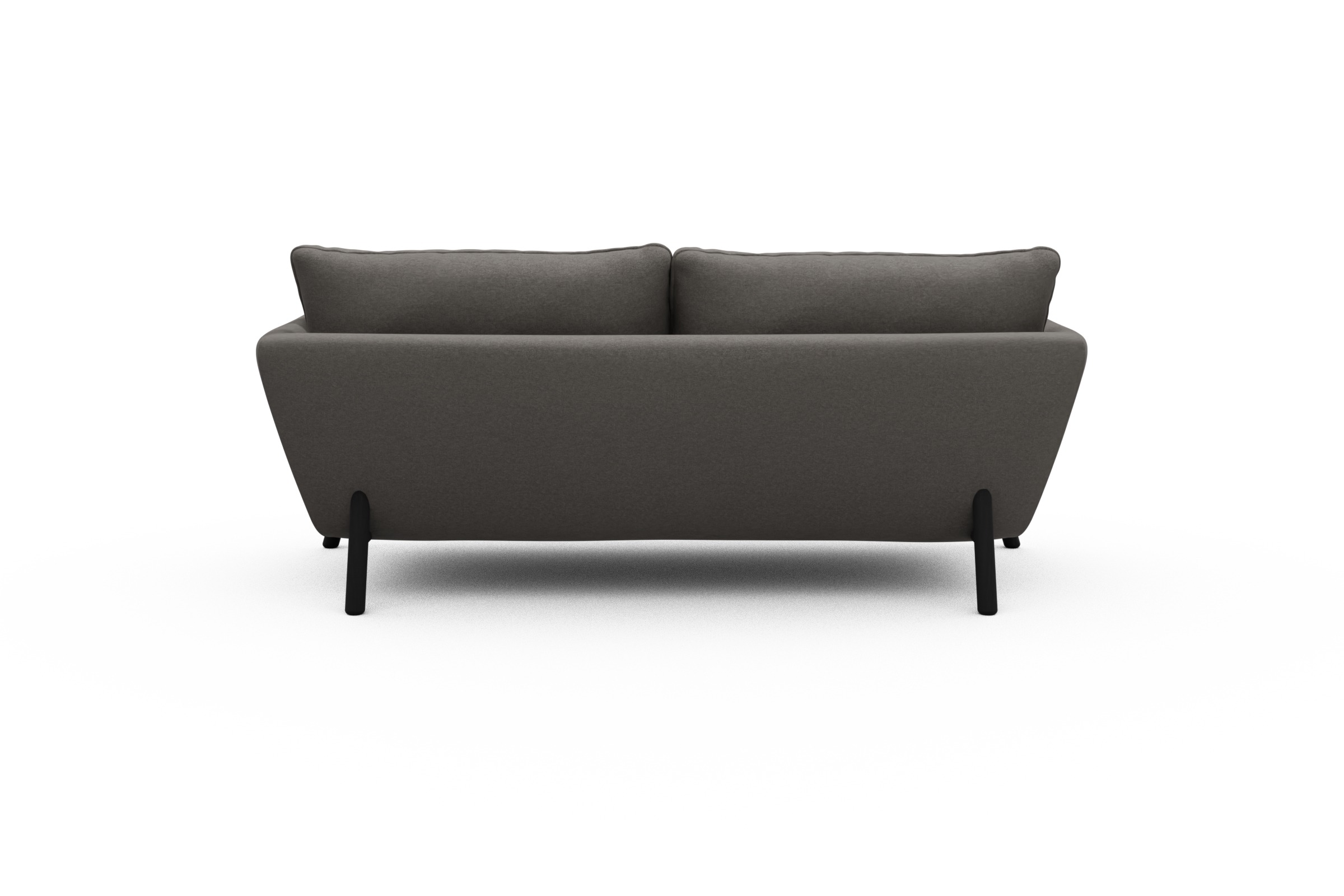 Sofa Emil 2-Sitzer Beinfarbe Eiche Schwarz Satya-Taupe