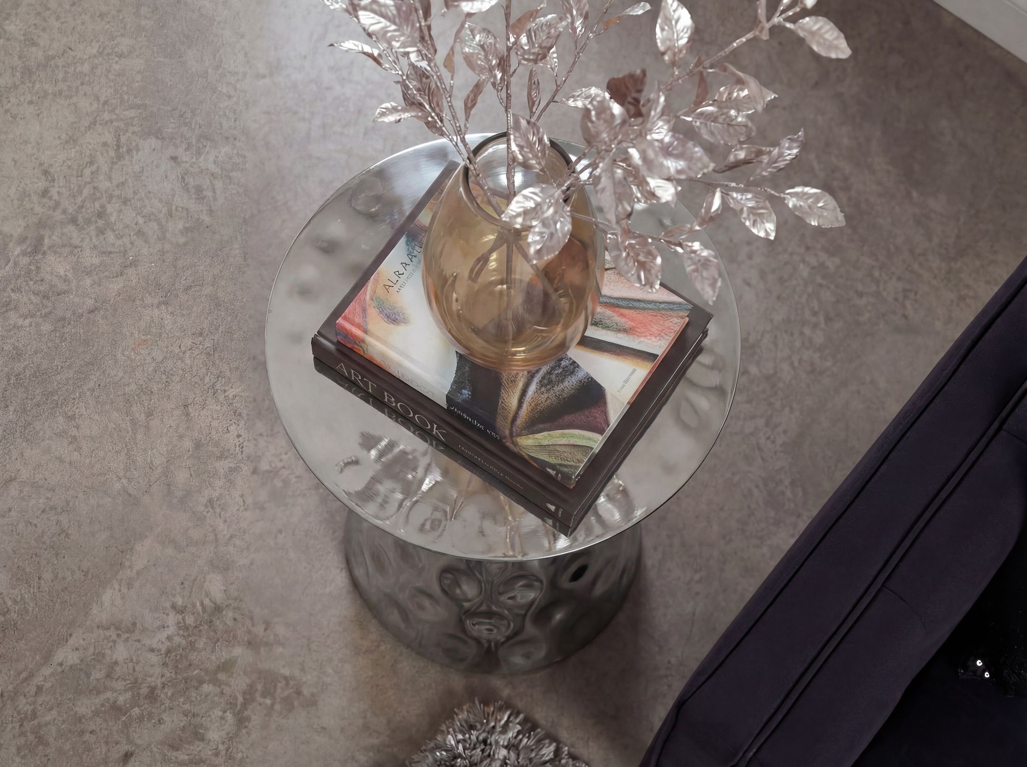 Beistelltisch Selje Aluminium Silber Höhe 51 cm