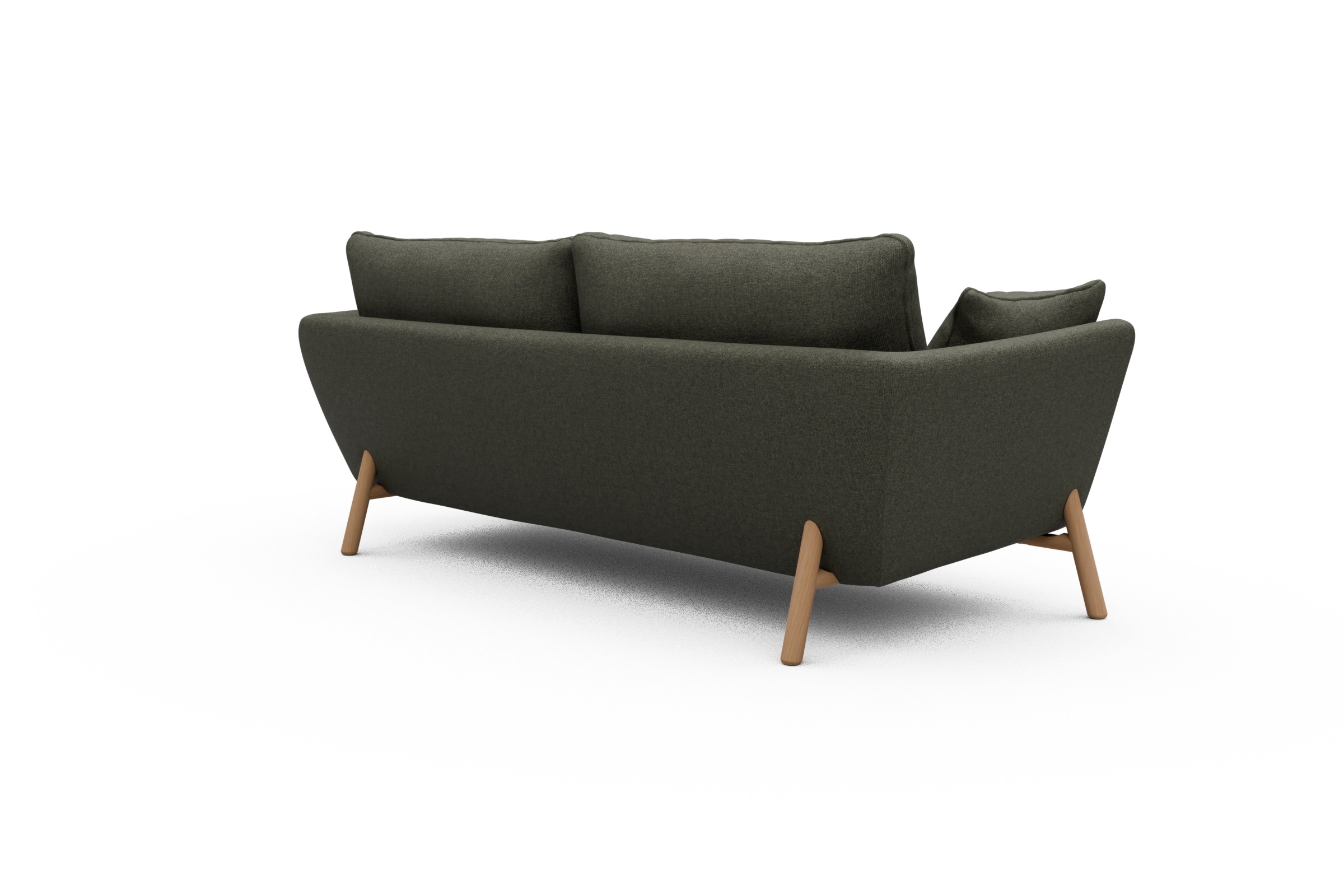 Sofa Emil 3-Sitzer Beinfarbe Eiche Natur Sama-Winter-Moss