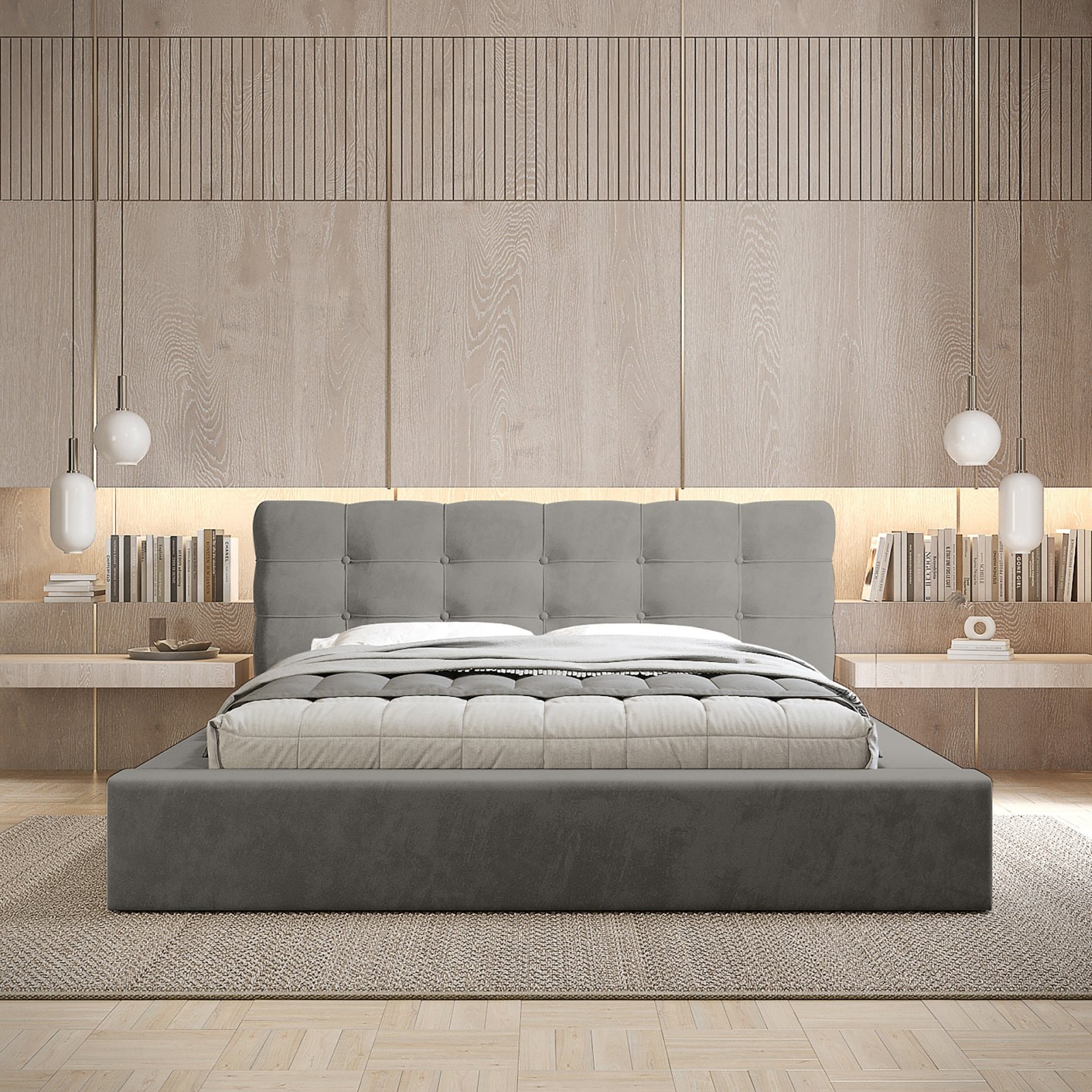 Polsterbett Pavo Chenille 180x200 mit Metallrahmen Ditra-New 15