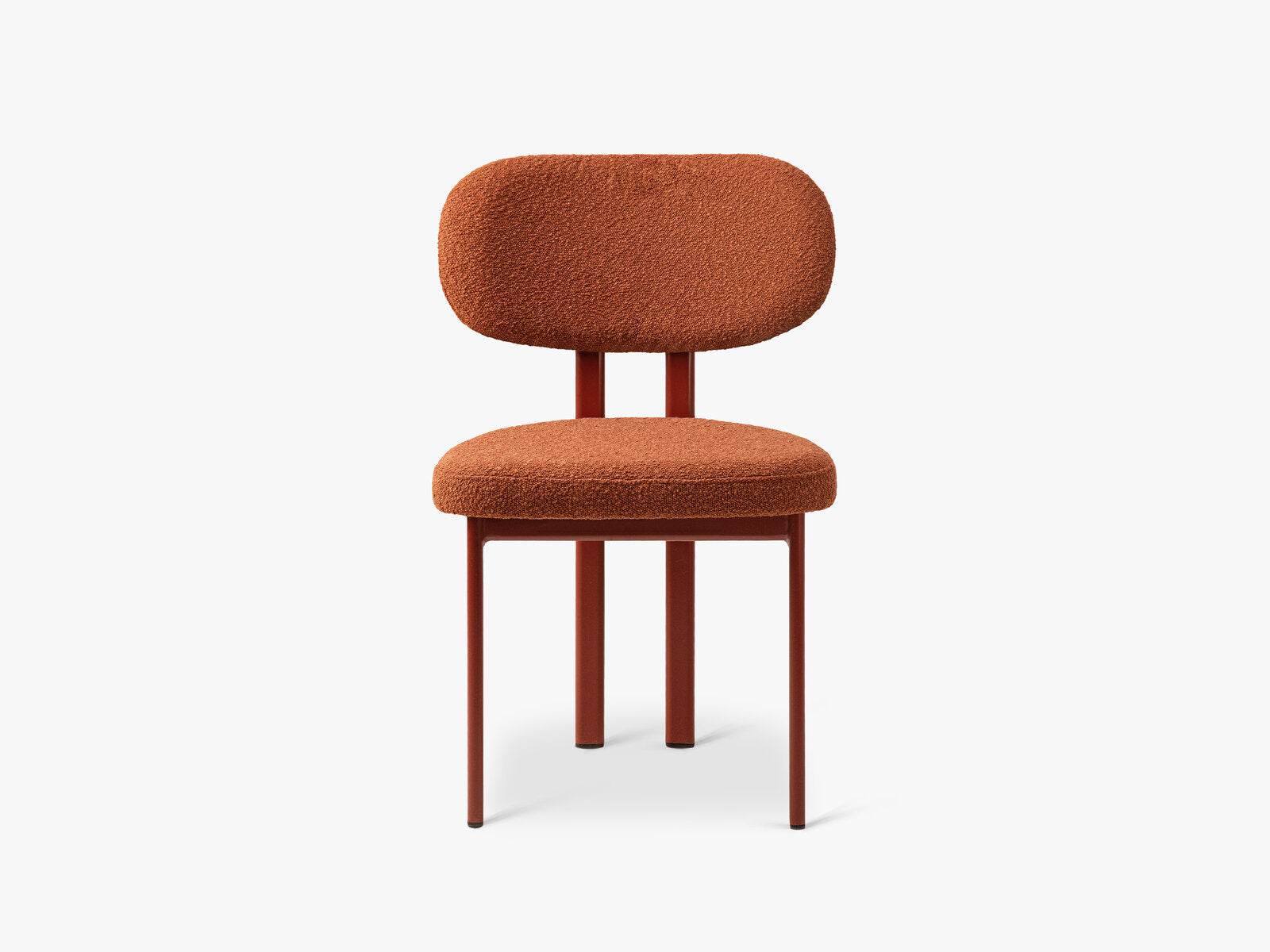 Micadoni Sam Samtiger Stuhl Boucle Baloo Terrakotta Rot