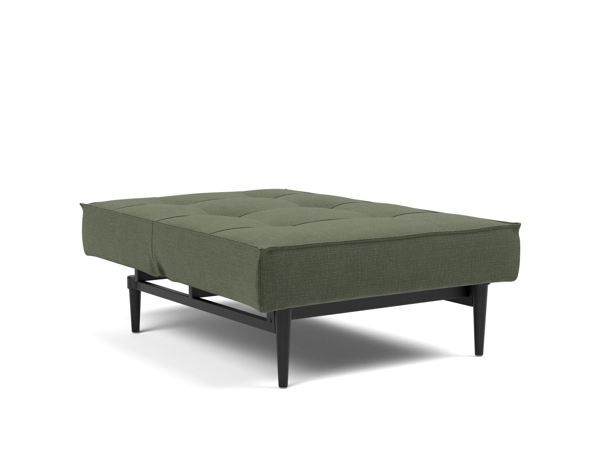 Sessel Splitback Chenille Esina 413-Olive-Green Beine Styletto Eiche schwarz