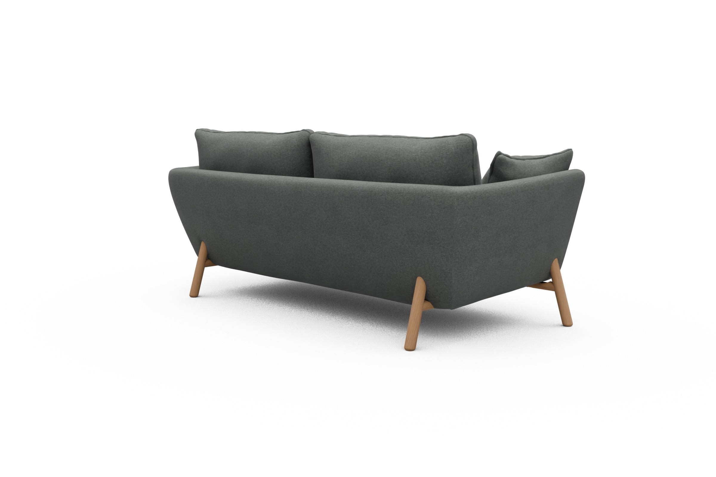 Sofa Emil 2-Sitzer Beinfarbe Eiche Natur Satya-Steel
