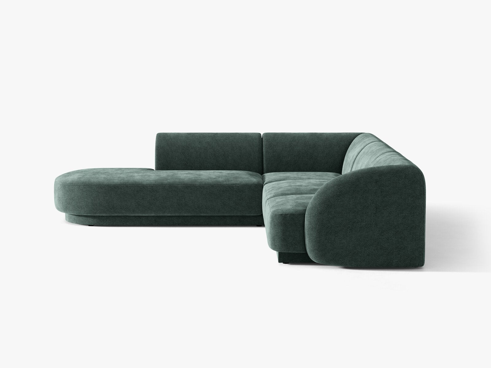 Micadoni Ecksofa Miley 6-Sitzer Links Chenille Haga Petrol