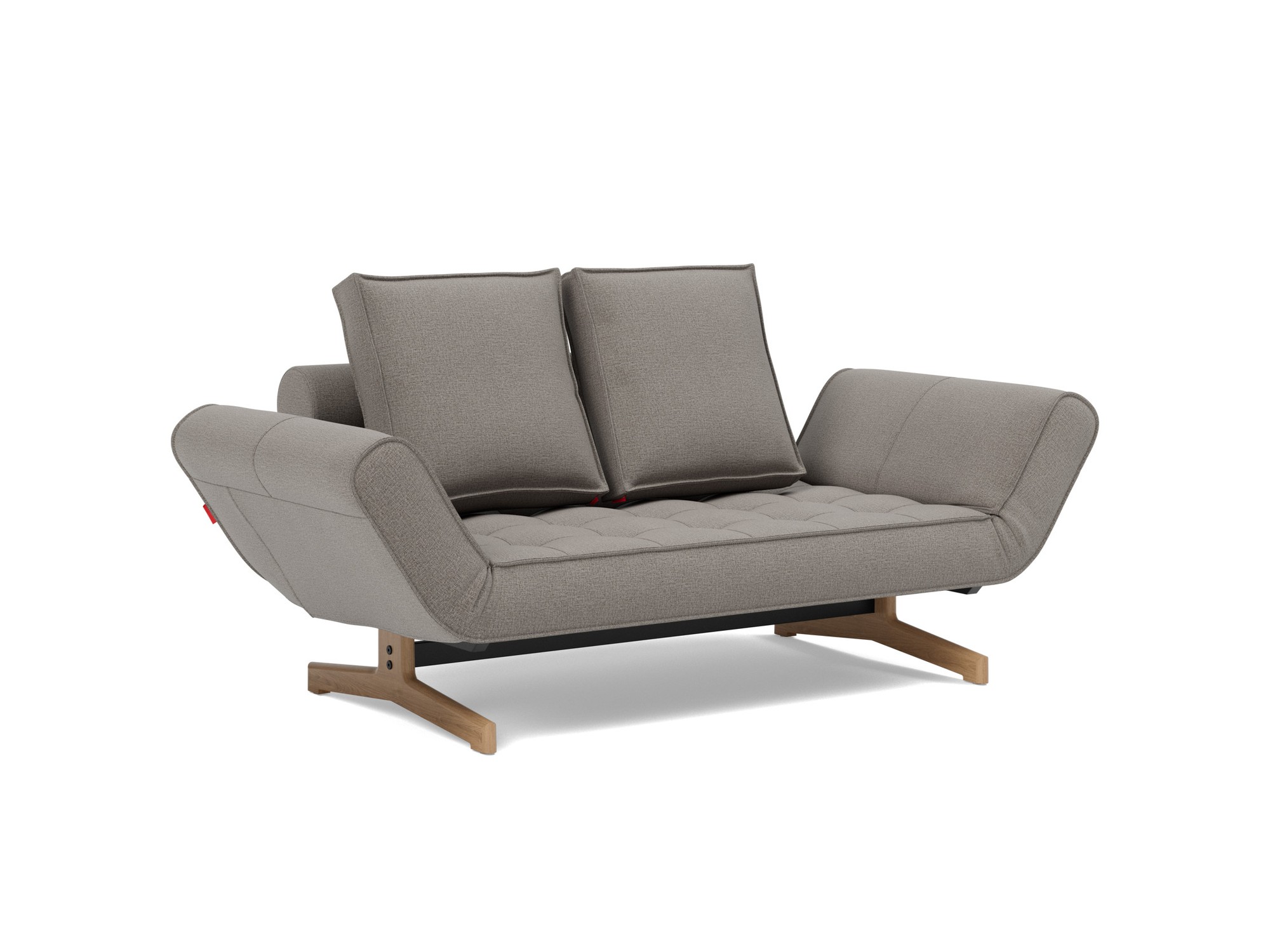 Tagesbett Ghia Flachgewebe Mixed Dance 521-Grey Beine Eiche