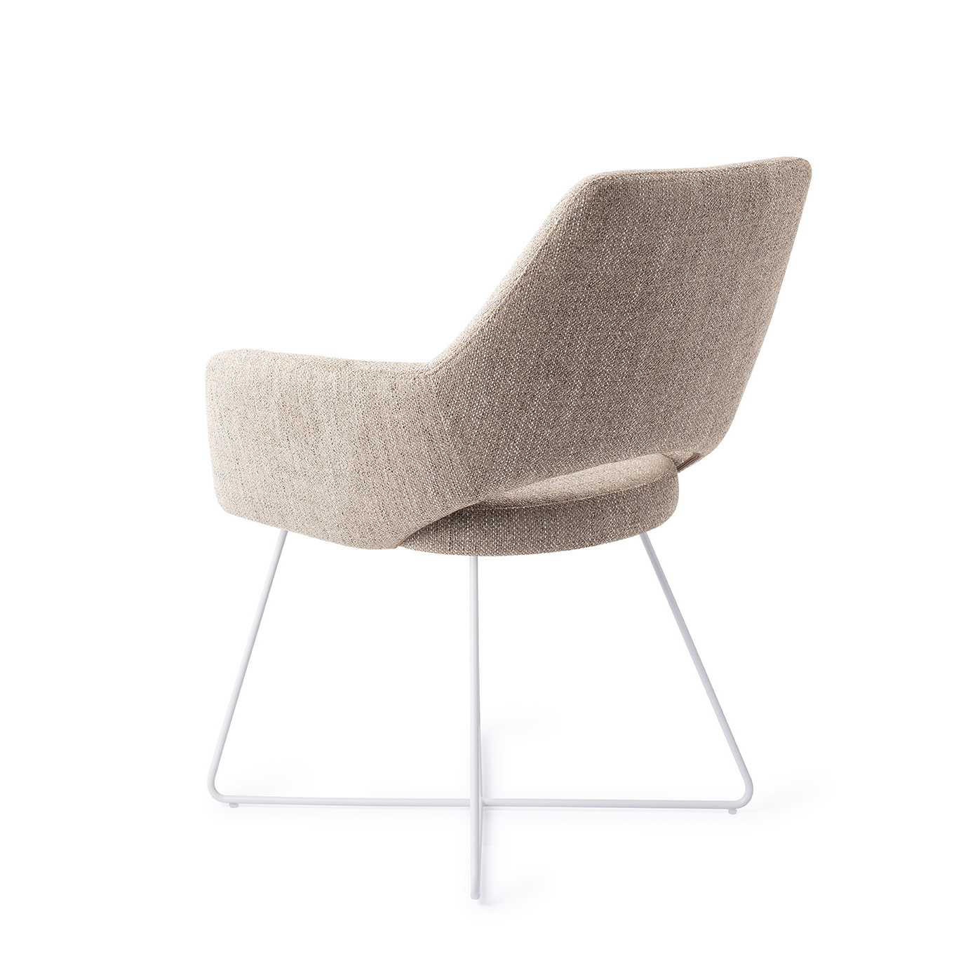 Jesper Home Esszimmerstuhl Yanai Biscuit-Beach Cross Weiß