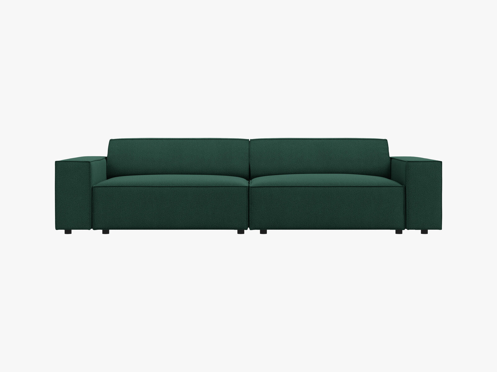 Micadoni 3-Sitzer Sofa Jodie Strukturierter Stoff Megan Grün