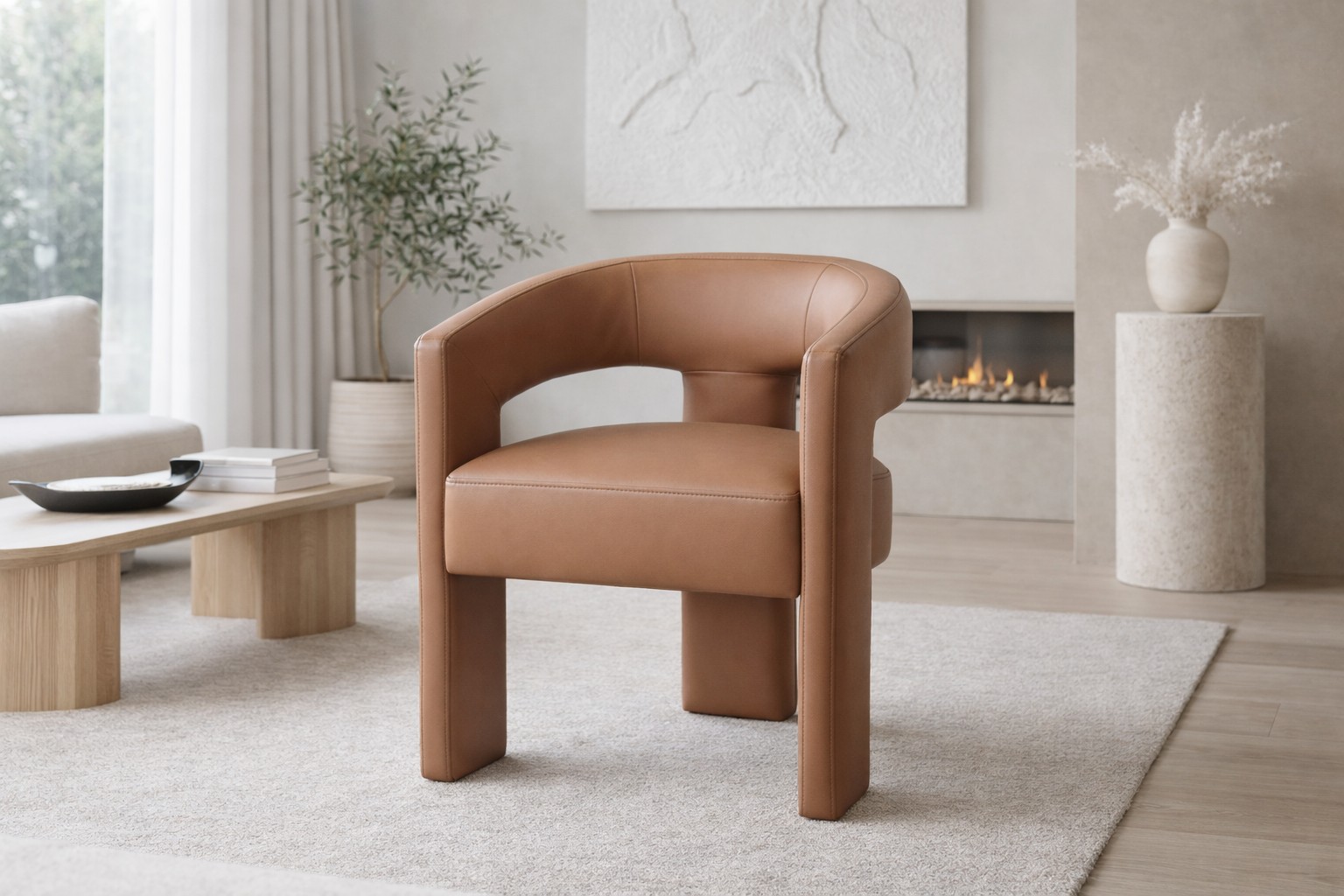 Livin Hill Polsterstuhl Leith 62 × 58 × 75 cm Karamellbraun