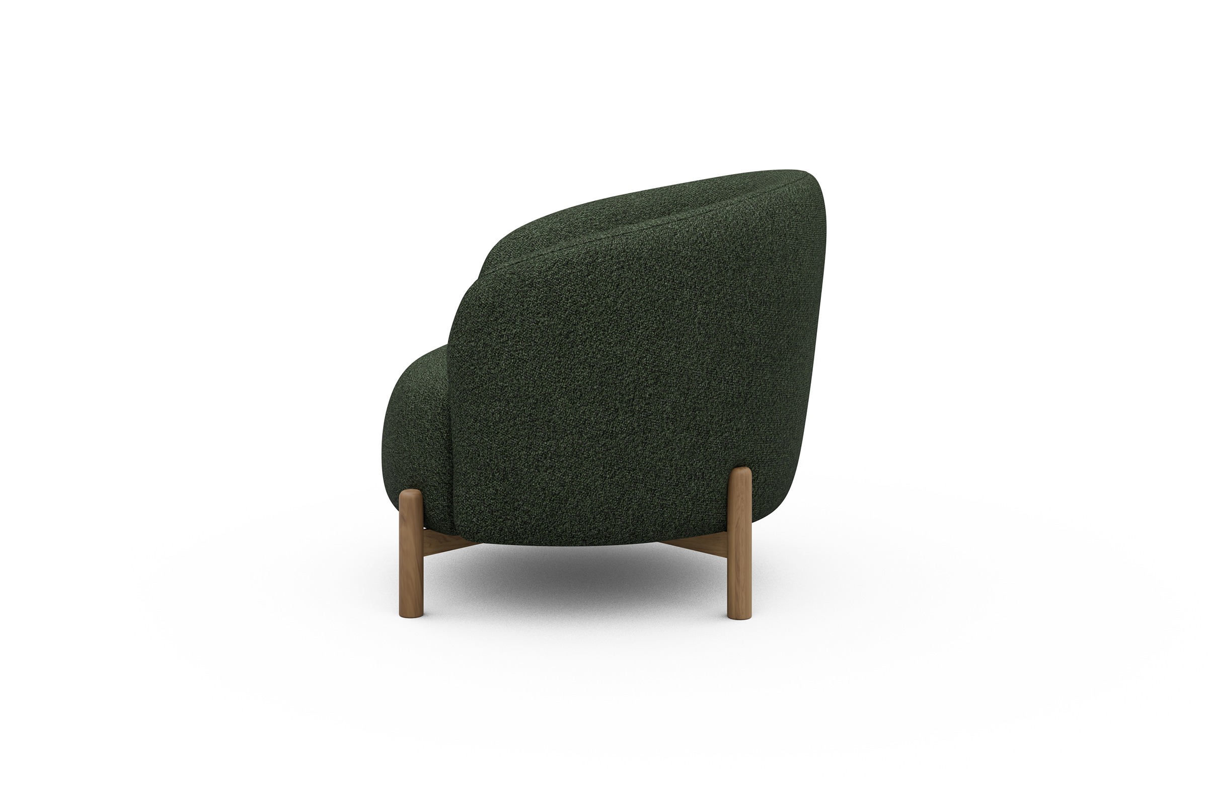 Sessel Ronda Holzbeine Eiche Natur Vanora-Deep-Green
