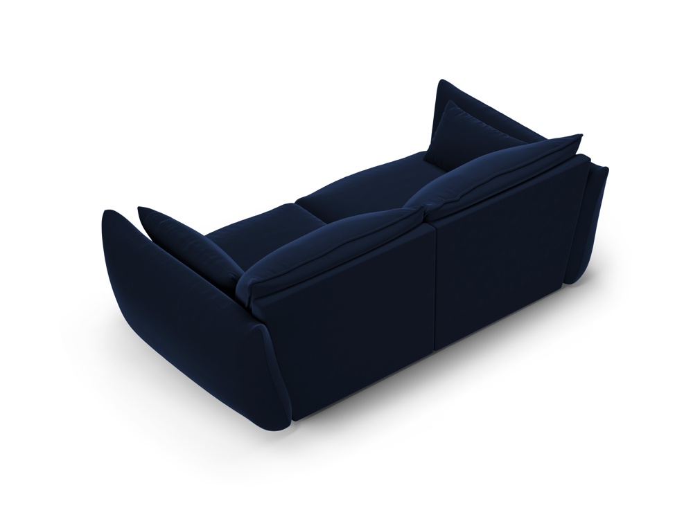Cosmopolitan Design Sofa Matera 2-Sitzer Samt Salvador Königsblau