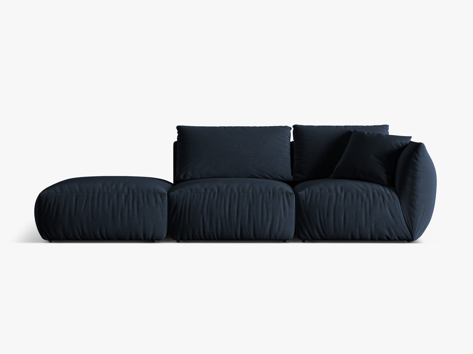 Micadoni Modulares Sofa Chris 3-Sitzer Links Samt Königsblau