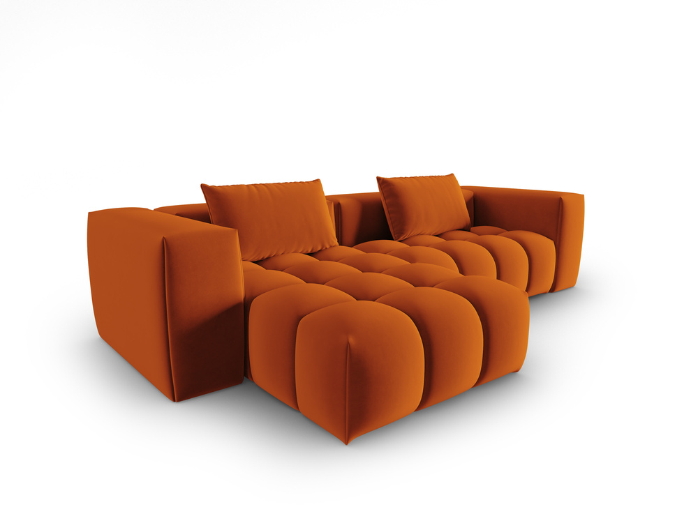 Cosmopolitan Design Ecksofa Verona 3-Sitzer Samt Casino Terrakotta Links