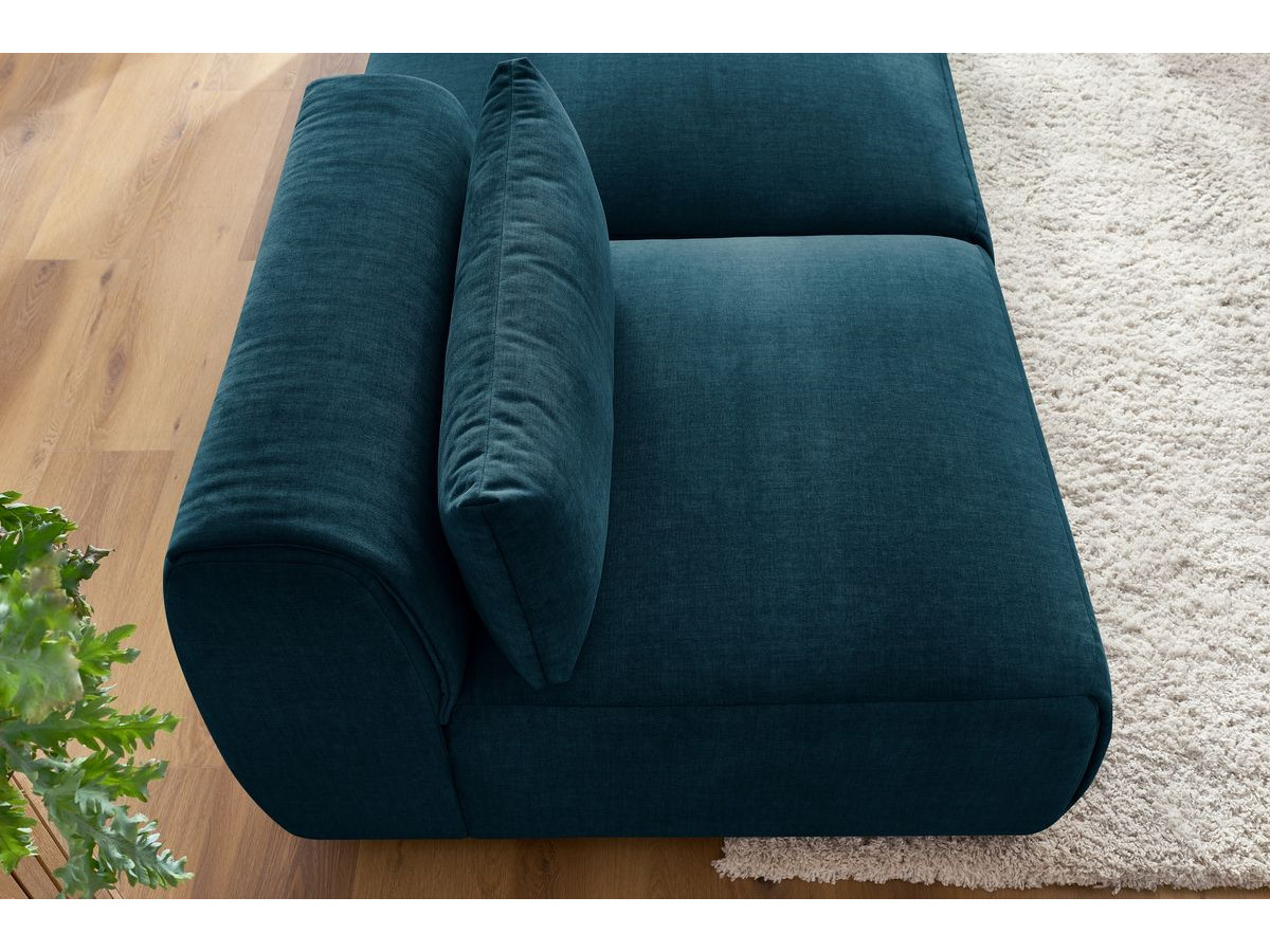 Bobochic Jeanne Sofa 3-Sitzer Samt Dunkelblau