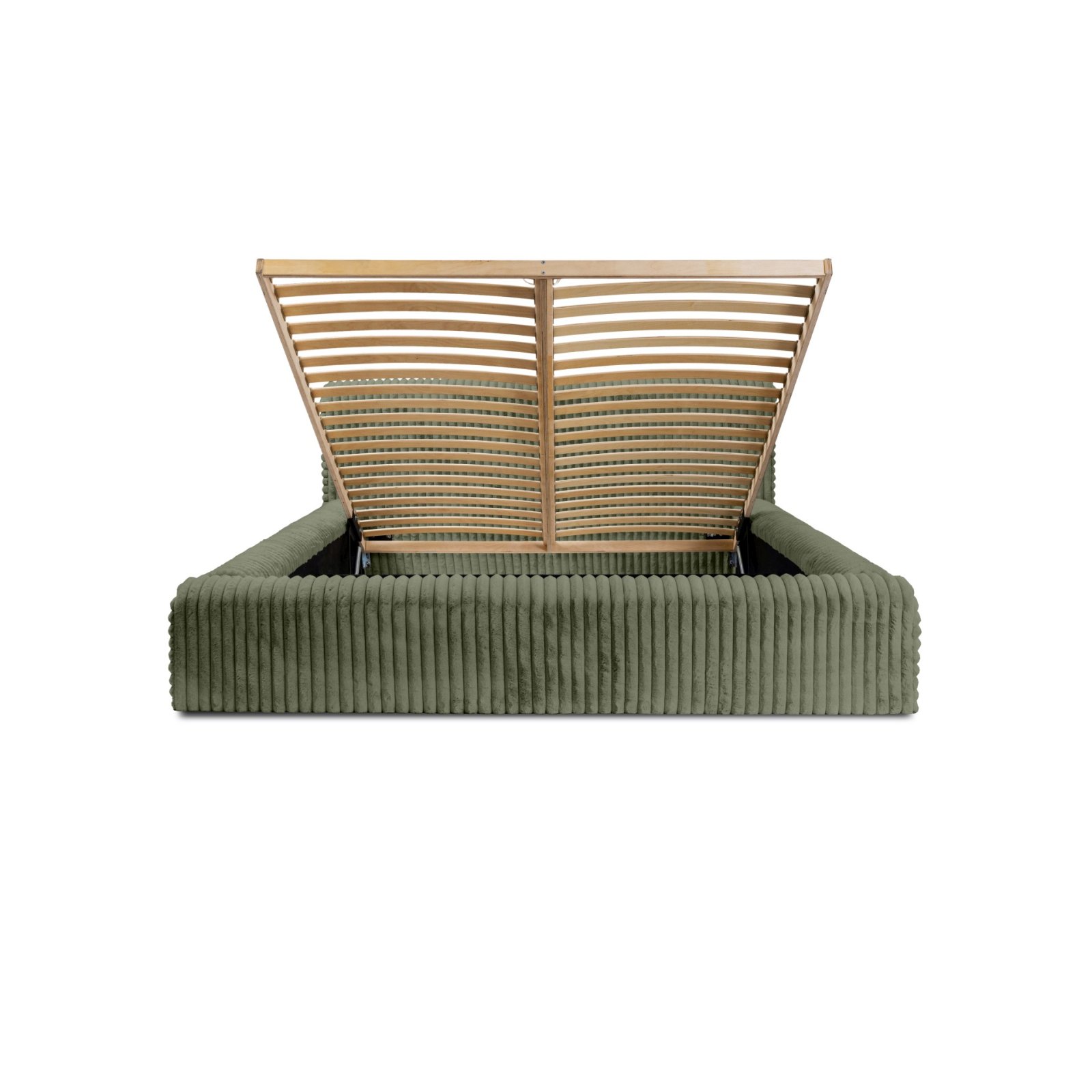 Polsterbett Miloa Softcord mit Fellstruktur 180x200 mit Holzrahmen Vito 77