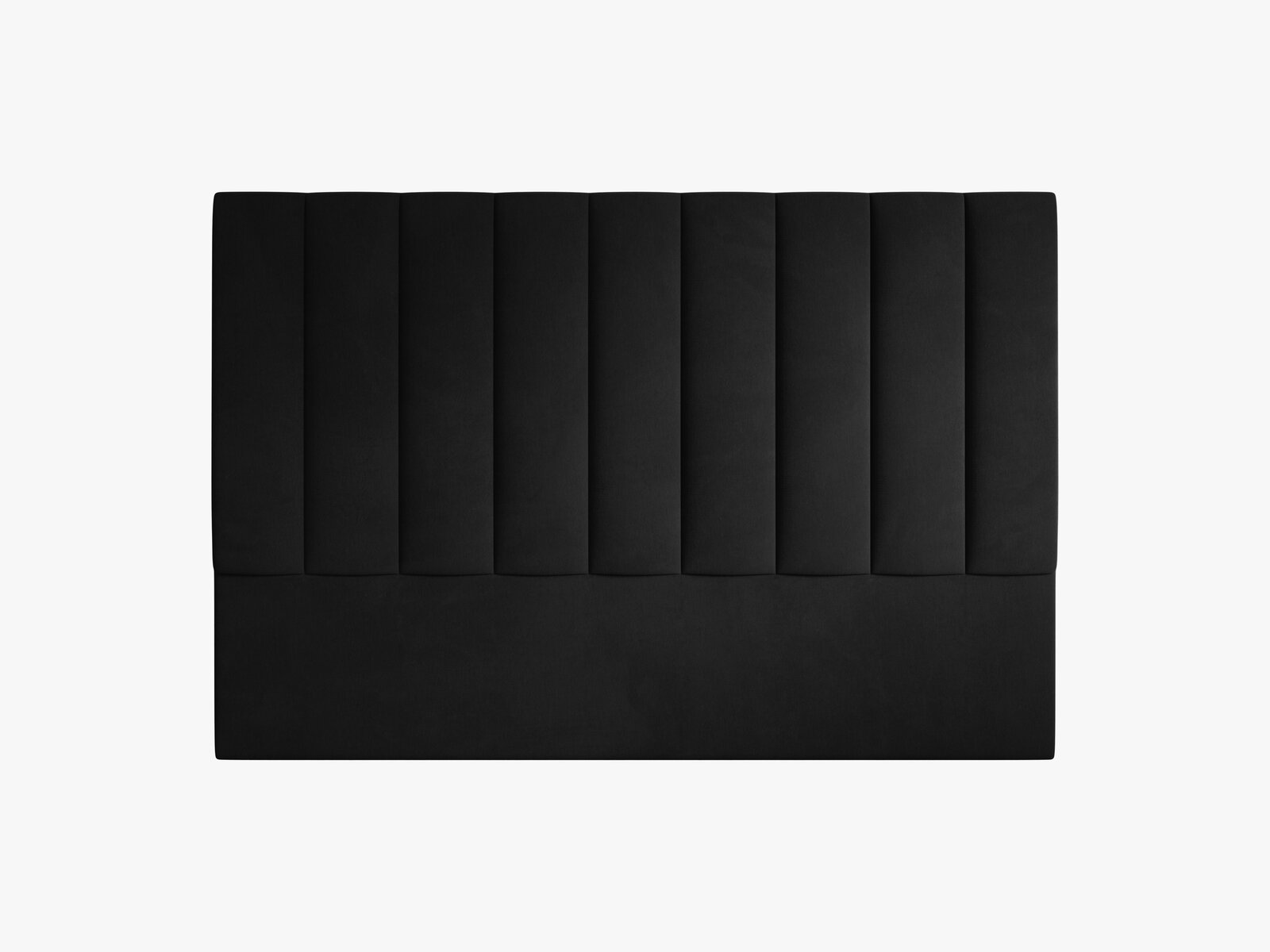Micadoni Marl Samtiger Kopfteil 140 cm (H 95 cm) Samt Magic Velvet Schwarz 180x95