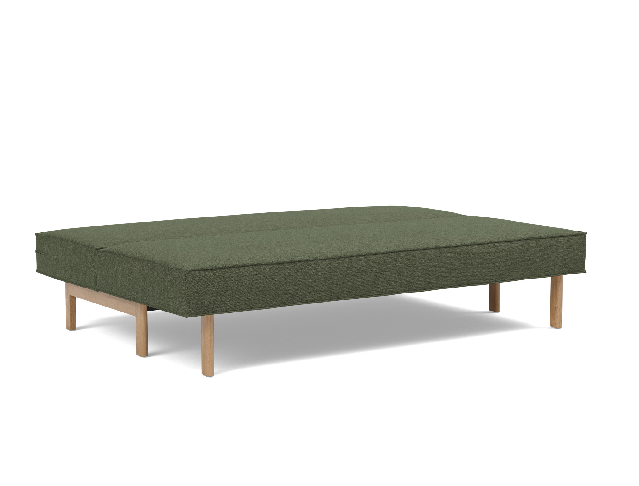 Schlafsofa Sly Strukturierter Stoff Taura 353-Forest Beine Eiche