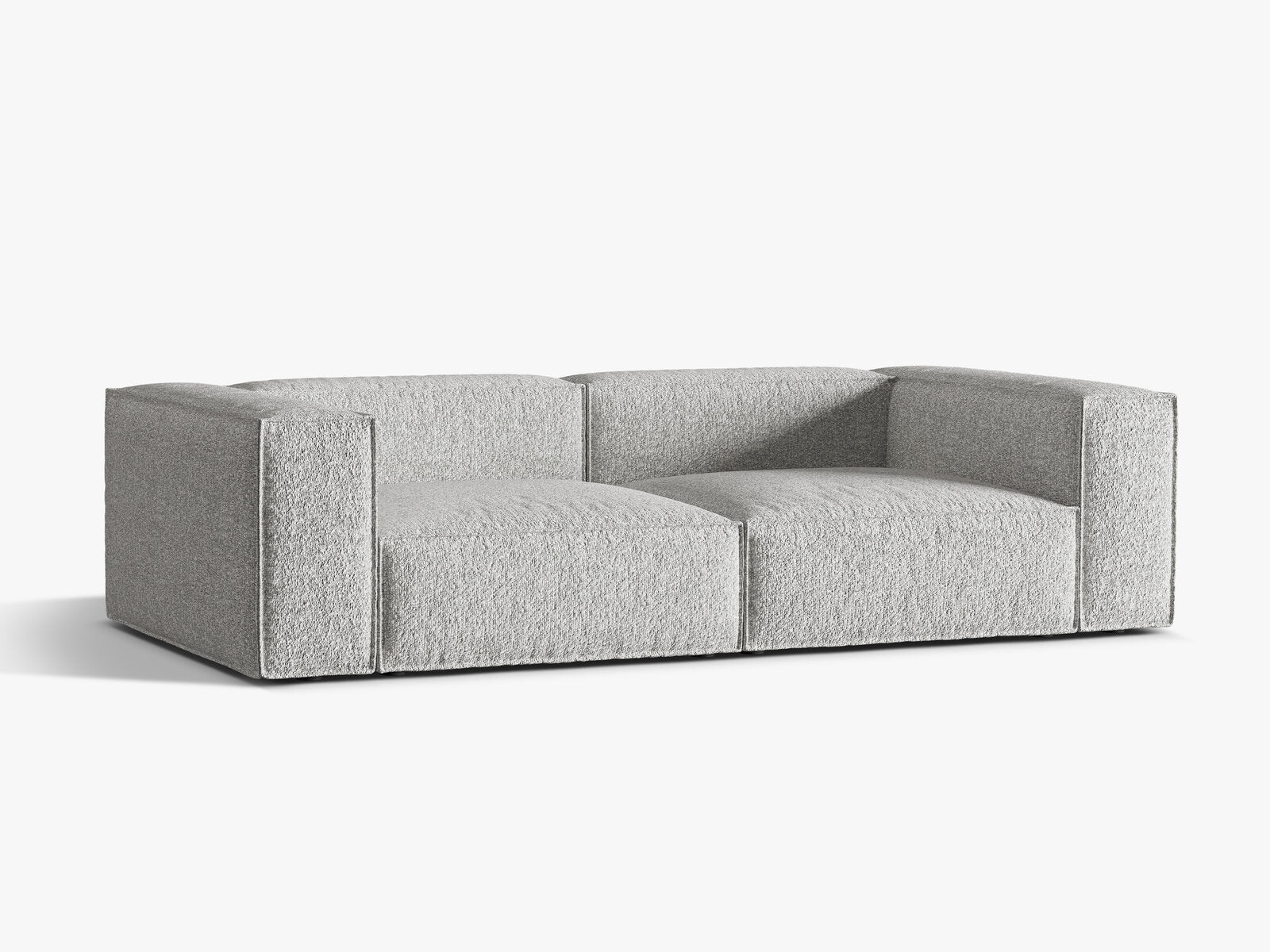 Micadoni Sofa Nuria 4-Sitzer Boucle Silber