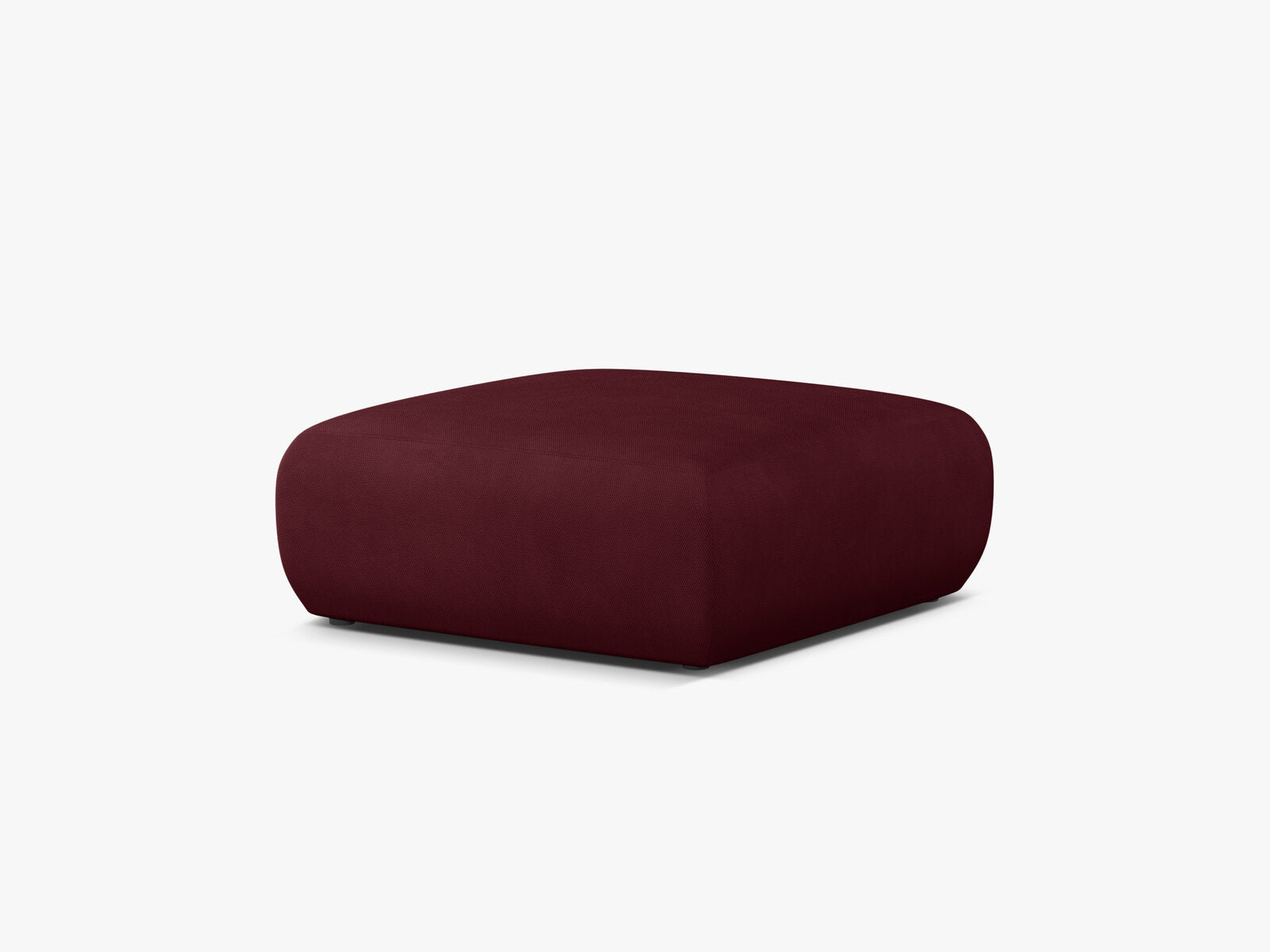 Micadoni Hocker Molino Large Strukturierter Stoff Rebel Bordeaux