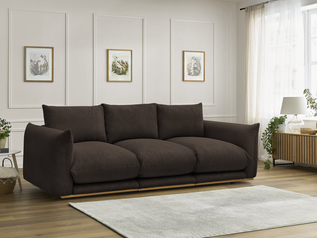 Bobochic Ernest Sofa 3-Sitzer 266 × 106 cm Cordsamt Braun