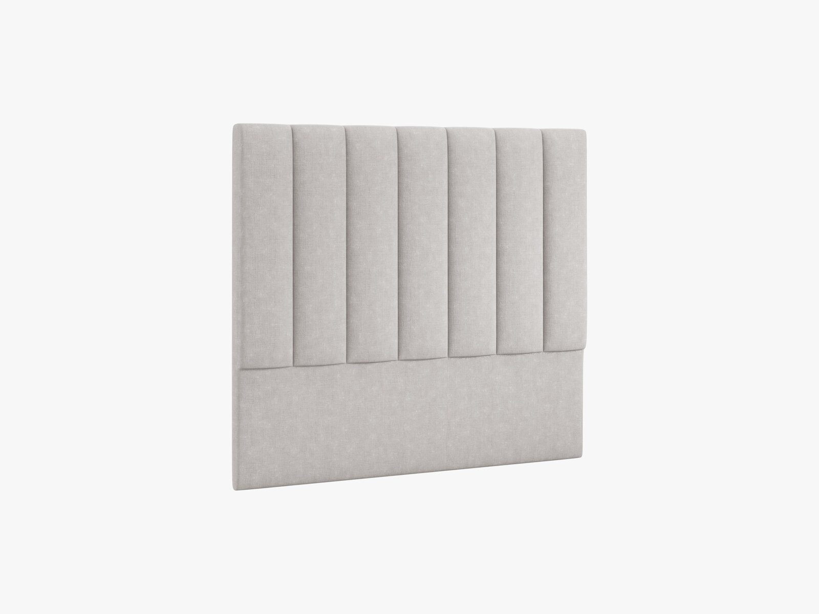 Micadoni Marl Samtiger Kopfteil 140 cm (H 120 cm) Strukturierter Stoff Liberty Hellgrau 140x120