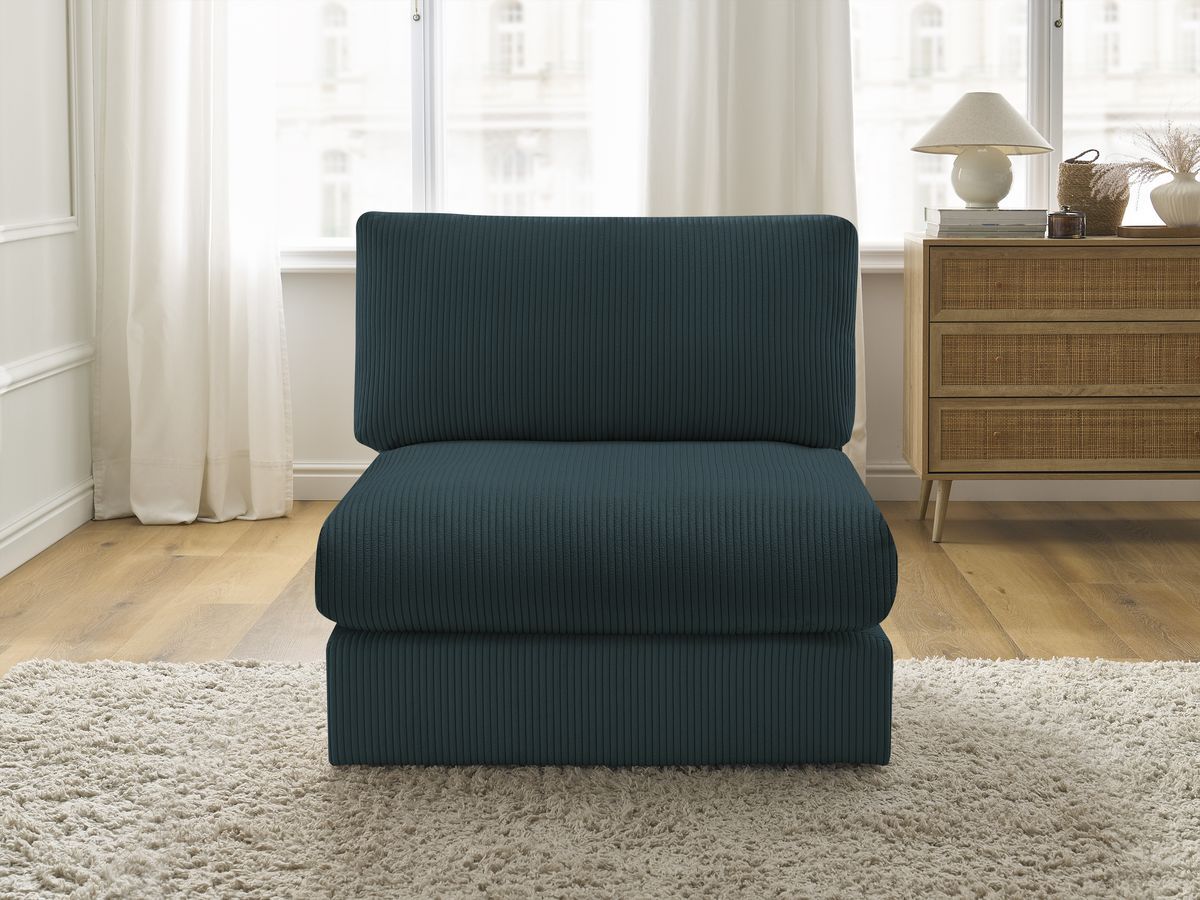 Bobochic Paris Sofamodul 1-Sitzer Cordsamt Dunkelblau