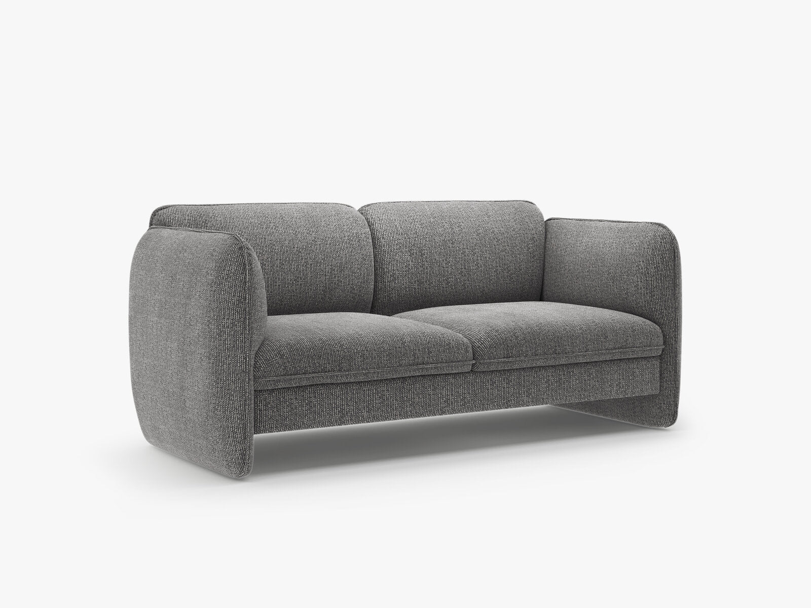 Micadoni Georgia Sofa 2-Sitzer Chenille SILENCIO Dunkelgrau