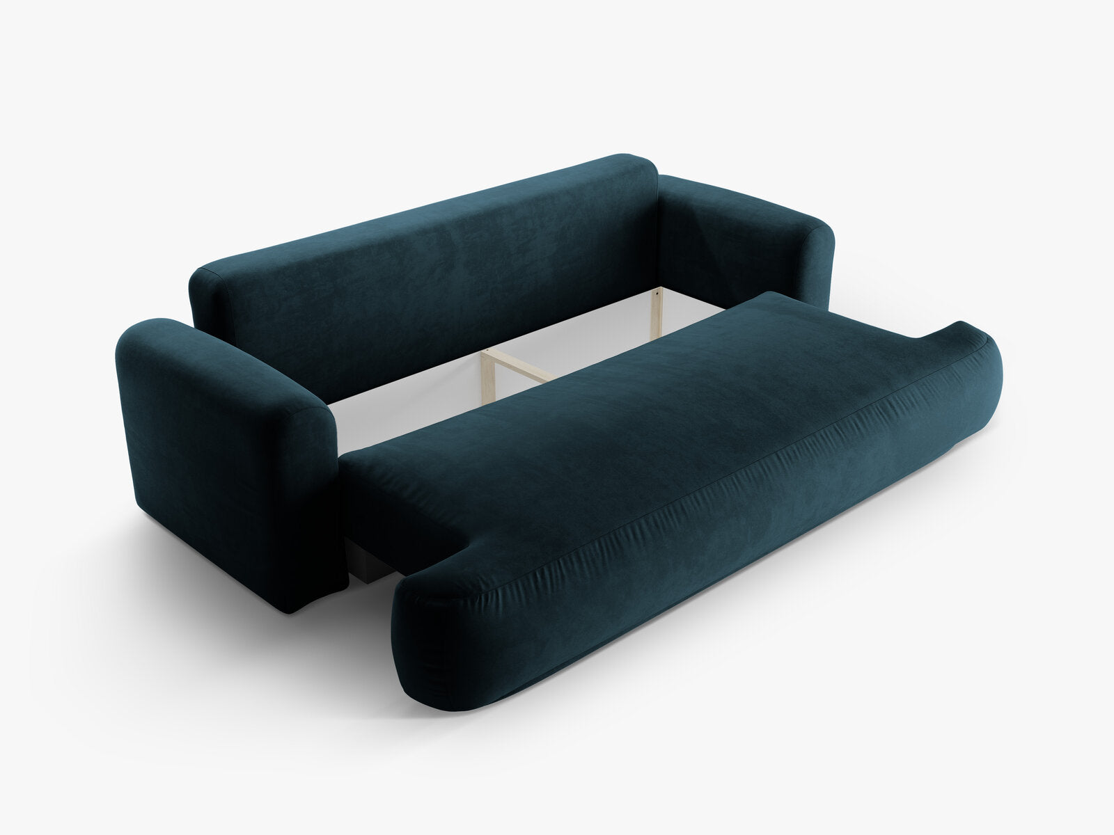 Micadoni Ella Sofa Mit Bettfunktion Und Stauraum Samt Vogue Dunkelpetrol