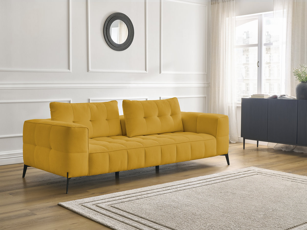 Bobochic Anis Sofa 3-Sitzer Strukturstoff Gelb