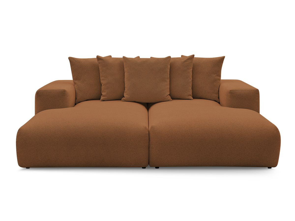 Bobochic Voltaire Sofa 4-Sitzer 248 × 170 cm Melange-Stoff Orange