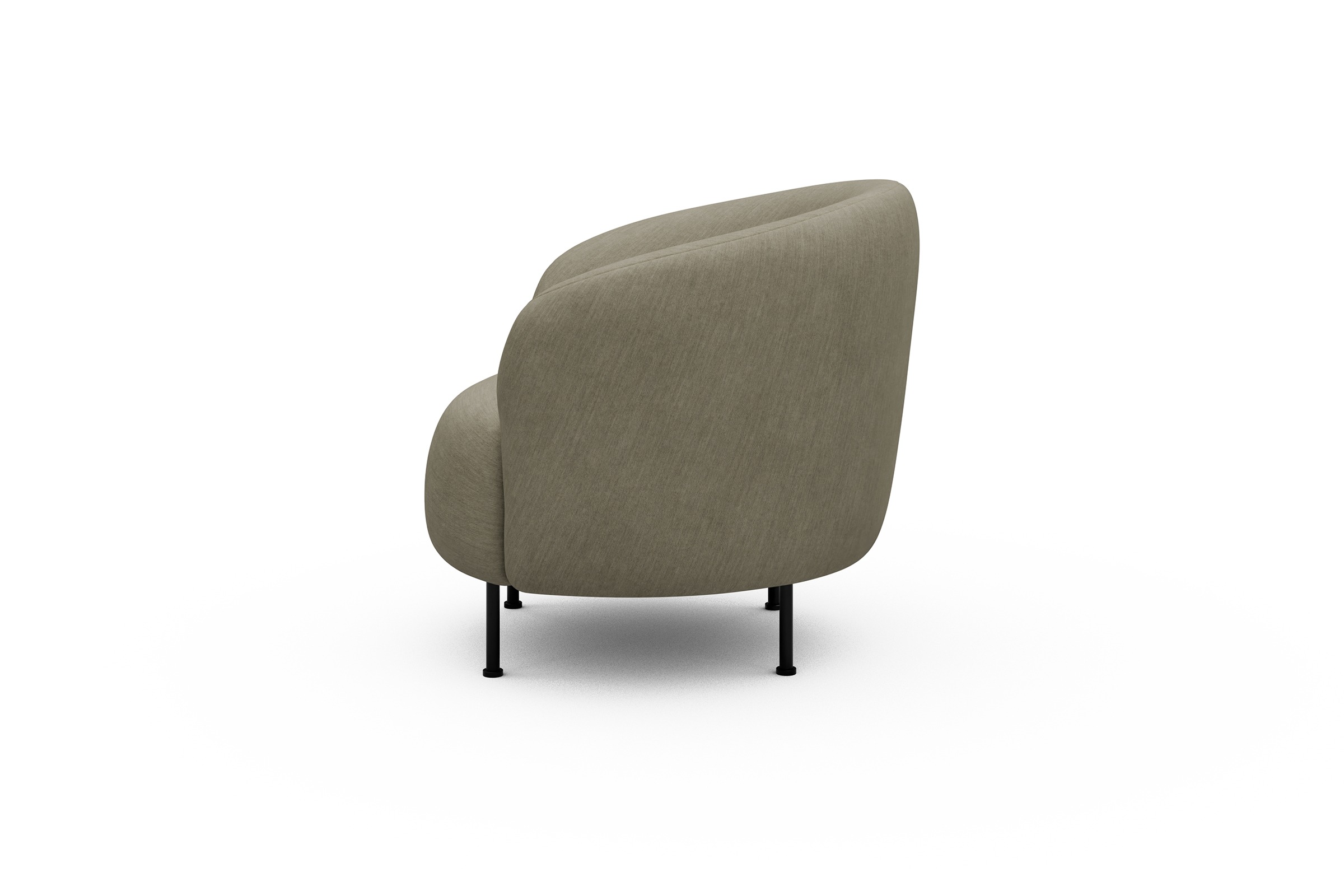 Sessel Ronda Metallbeine Schwarz Vivus-Dusty-Sand