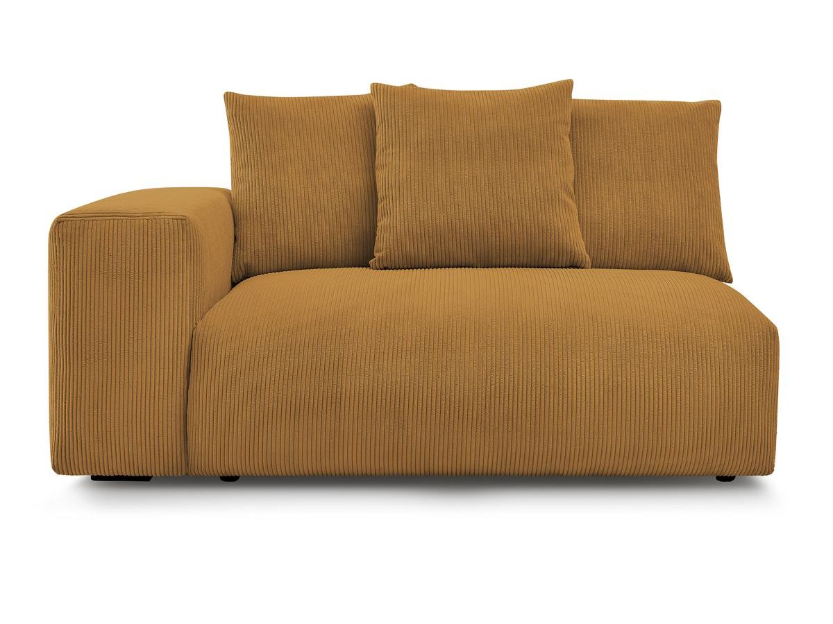 Bobochic Voltaire Sofamodul 2-Sitzer 178 × 100 cm Cordsamt Gelb Ecke links