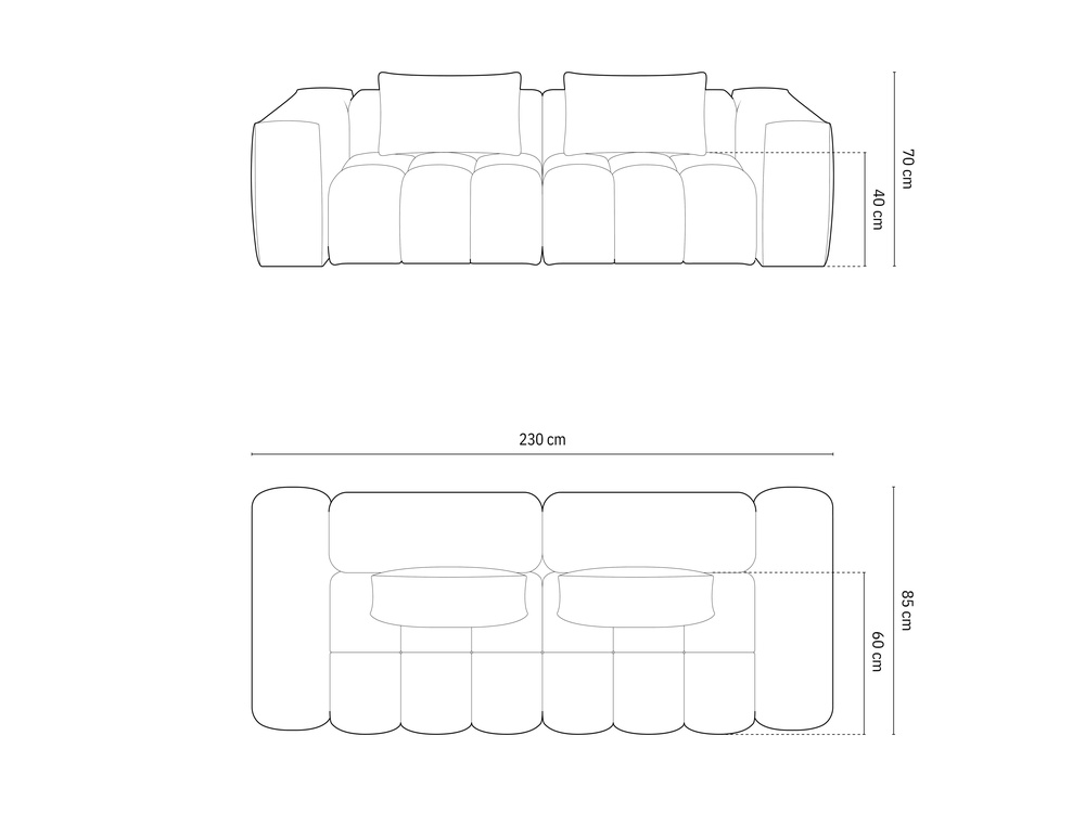 Cosmopolitan Design Sofa Verona 3-Sitzer Strukturierter Stoff Sorella Dunkles Olivgrün