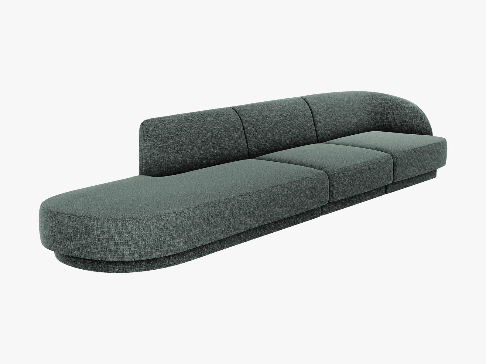 Micadoni Sofa Miley 4-Sitzer Links Chenille Haga Petrol