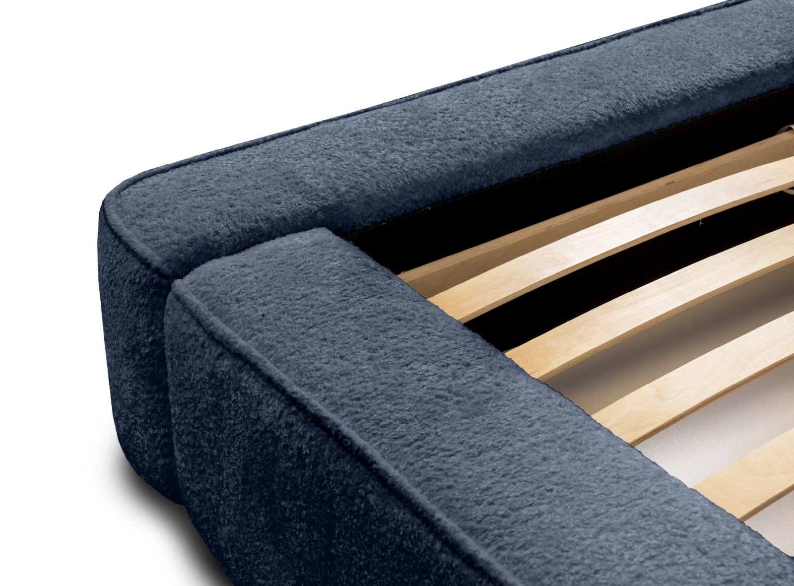 Polsterbett Delano Boucle 160x200 mit Holzrahmen Euphoria 14 Deep Blue