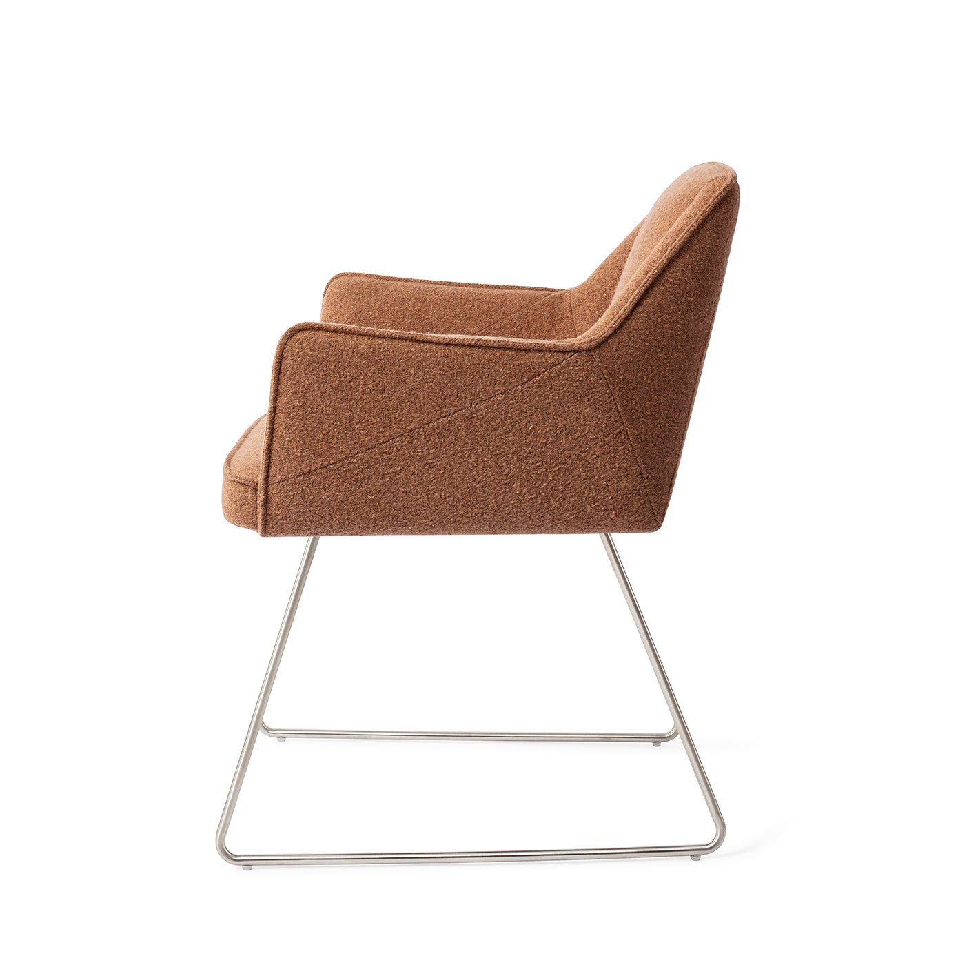 Jesper Home Esszimmerstuhl Tome Cinnamon-Bun Slide Stahl