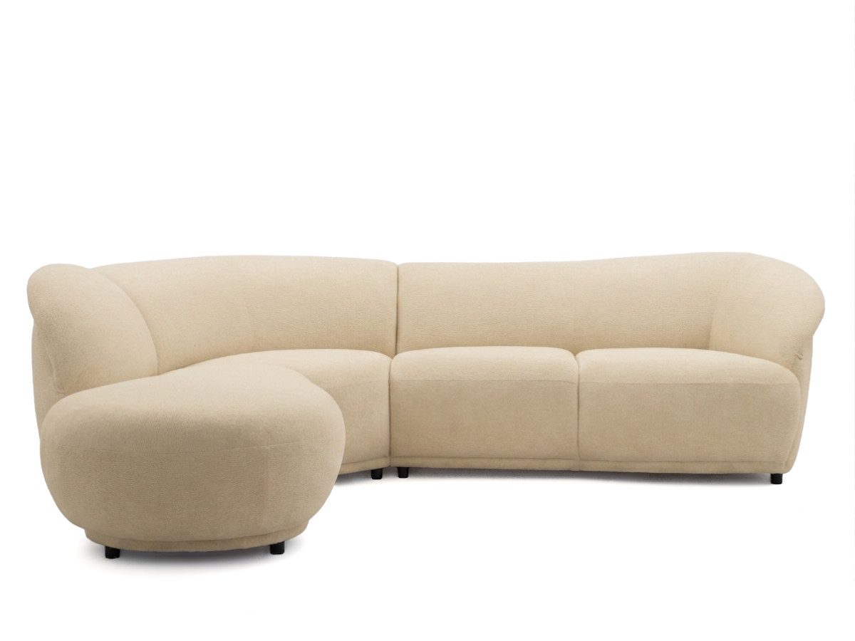 Bobochic Nora Ecksofa Chenille Beige Ecke links