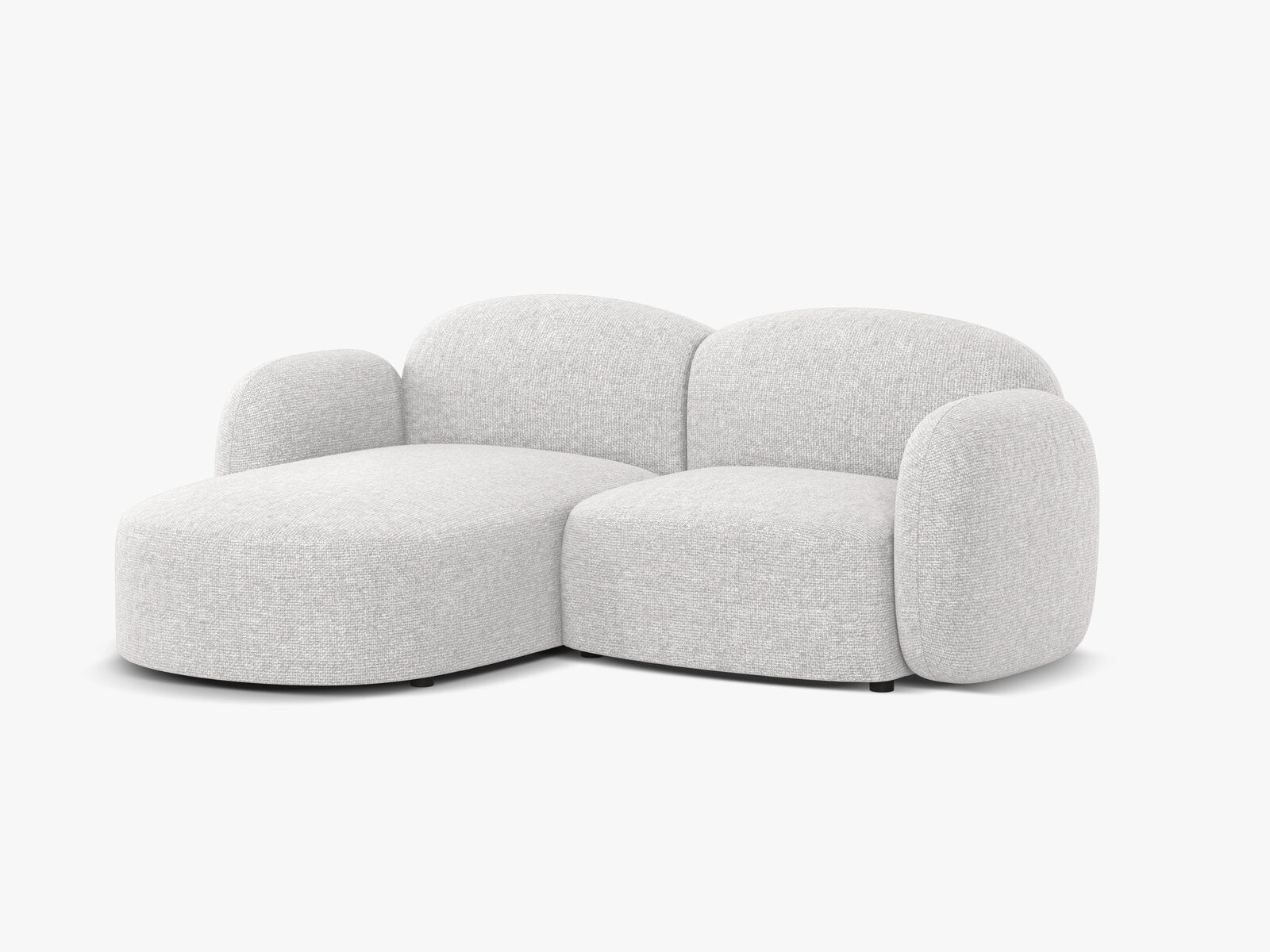 Micadoni Ecksofa Blair 3-Sitzer Links Chenille Eden Silber